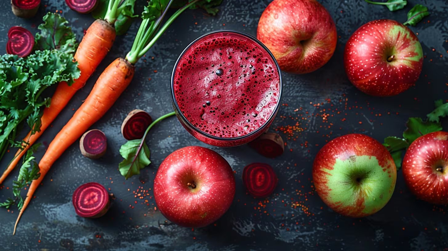 Agregar zanahoria, manzana y jengibre al jugo de betabel potencia su efecto antioxidante y ayuda a proteger las células y favorecer la eliminación de toxinas en el organismo. (Imagen Ilustrativa Infobae)