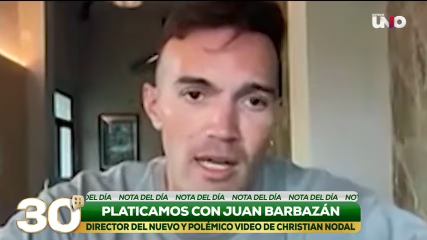 Juan Barbazán, director del video de Christian Nodal, rompió el silencio. (Captura de pantalla: Ventaneando)