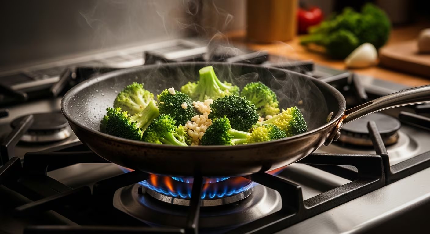 El corte y el breve salteado después del reposo conservan mejor los antioxidantes del brócoli, según recomendaciones científicas recientes (Imagen Ilustrativa Infobae)