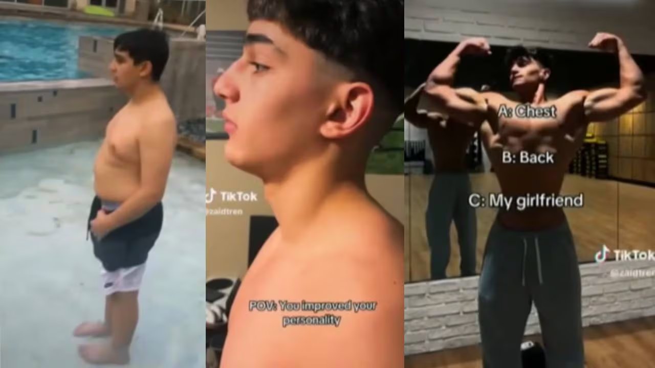 Zaid Laila muestra su transformación física en las redes sociales tras el consumo de trenbolone. (CBS News)