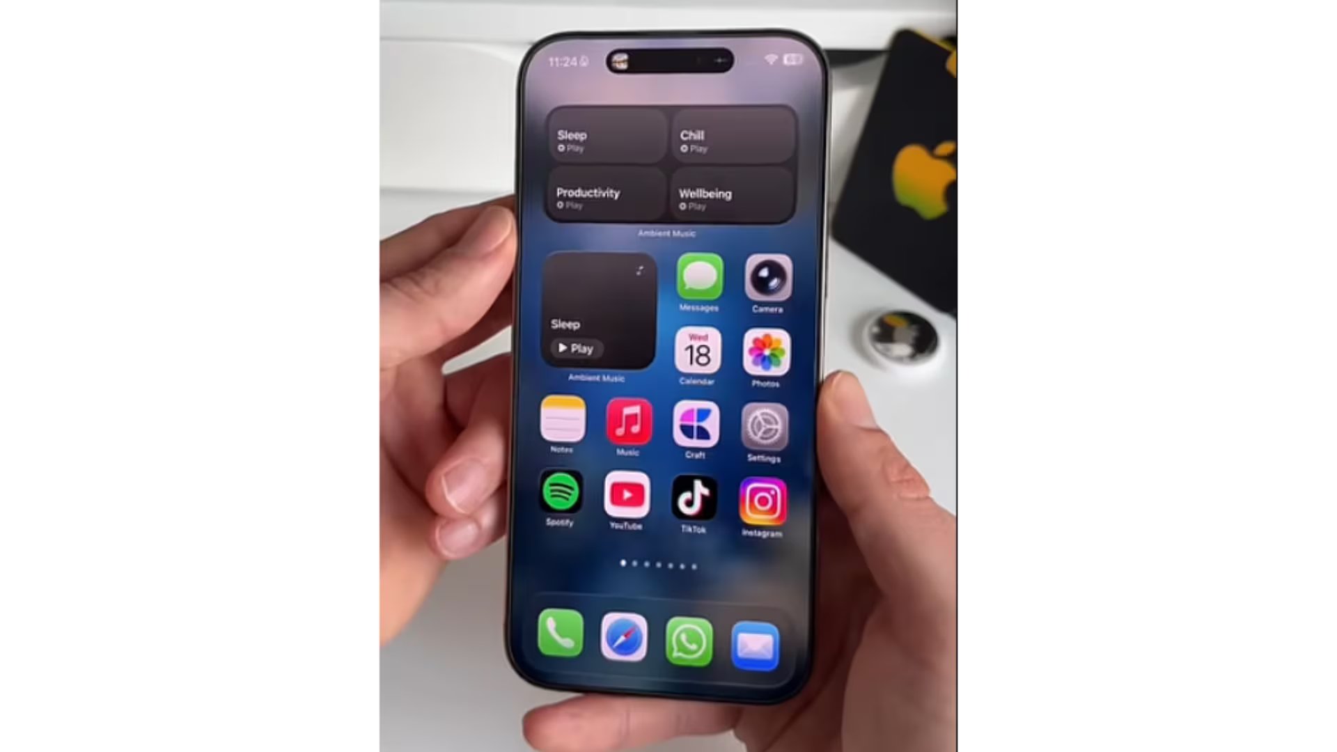 El acceso directo mediante widget elimina la necesidad de abrir Apple Music o pagar una suscripción. (Captura/@AppleDsign)