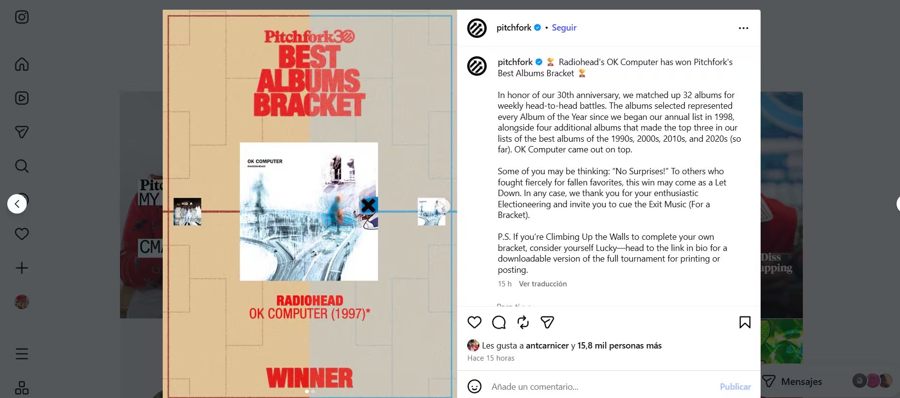 Pitchfork elige 'Ok Computer' de la banda británica Radiohead como el mejor álbum de los últimos treinta años, coincidiendo con el treinta aniversario de la prestigiosa publicación musical.