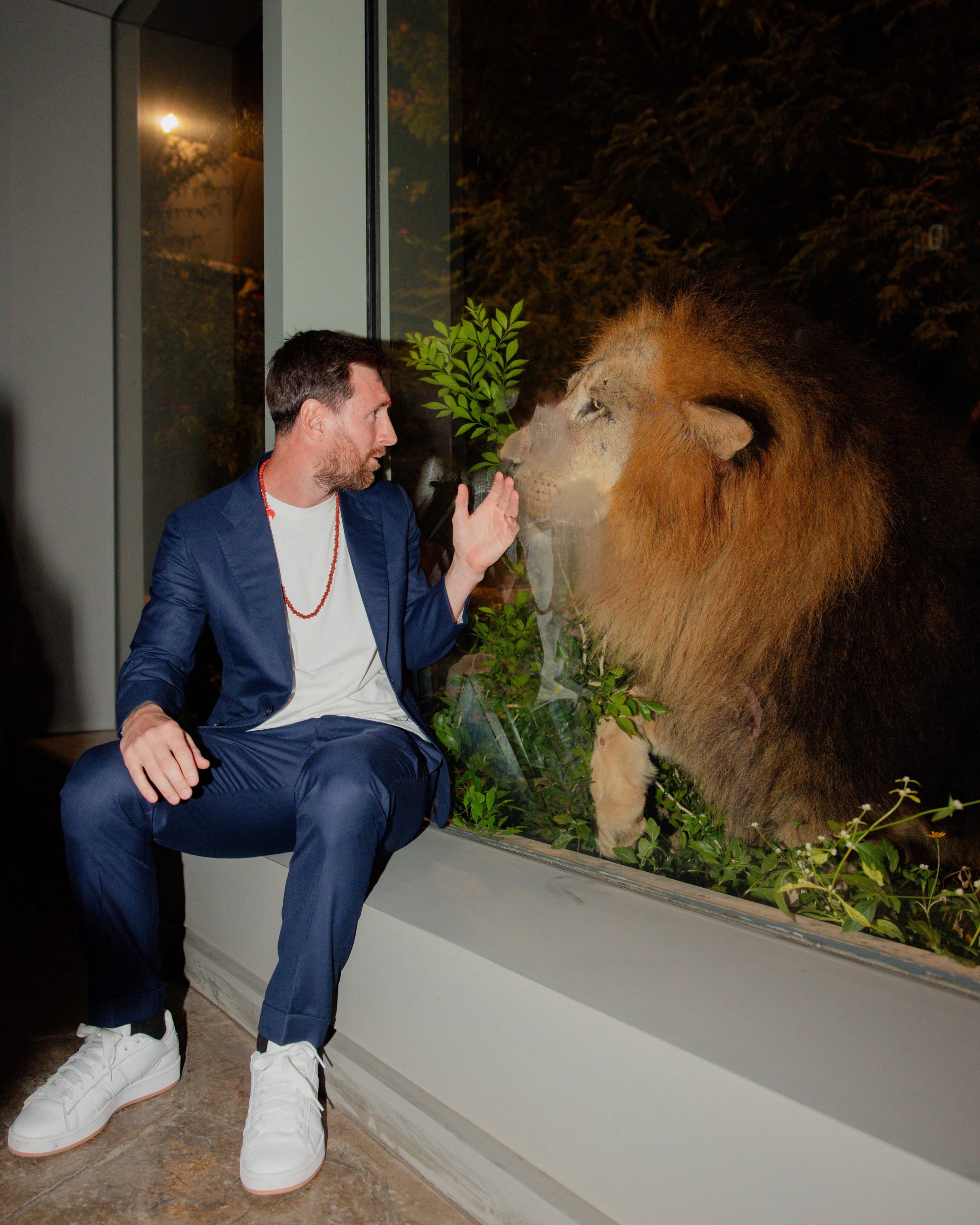 El fútbolistas Lionel Messi visitó el centro en diciembre de 2025, allí visitó los grandes felinos - crédito Vantara/Handout via REUTERS 