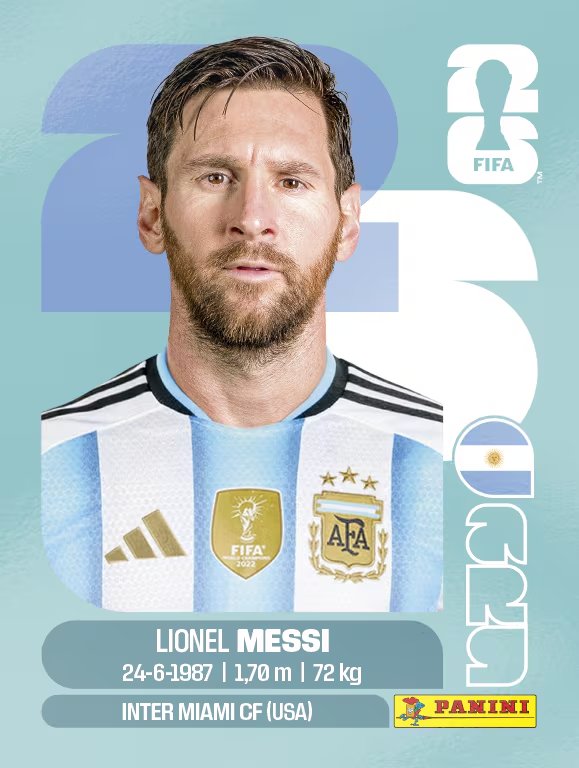 Lionel Messi formará parte del álbum de figuritas del Mundial 2026. (Panini)