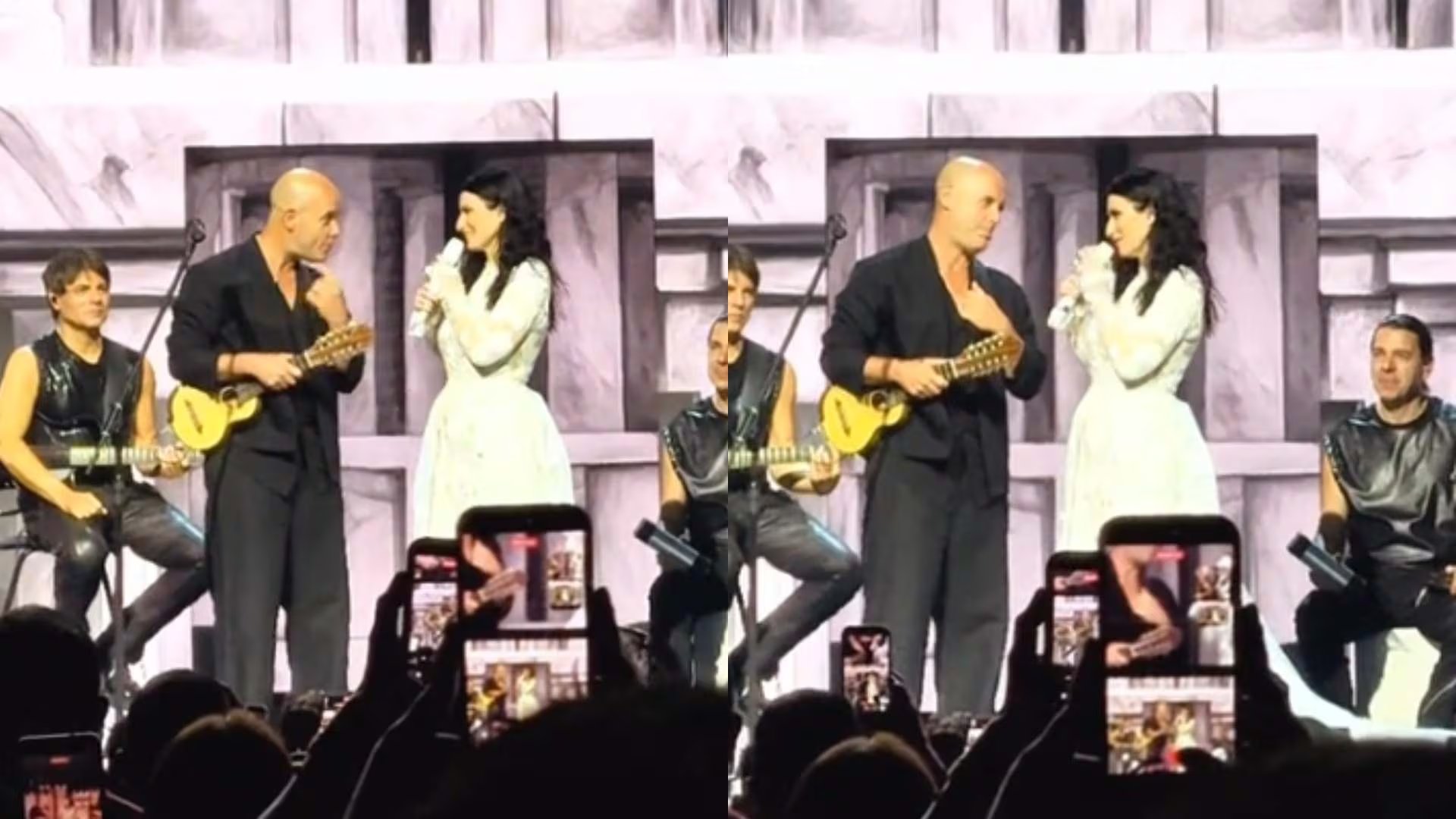 Laura Pausini sorprendió al tener a Gian Marco en su concierto de Colombia. TikTok/ Páramo Presenta