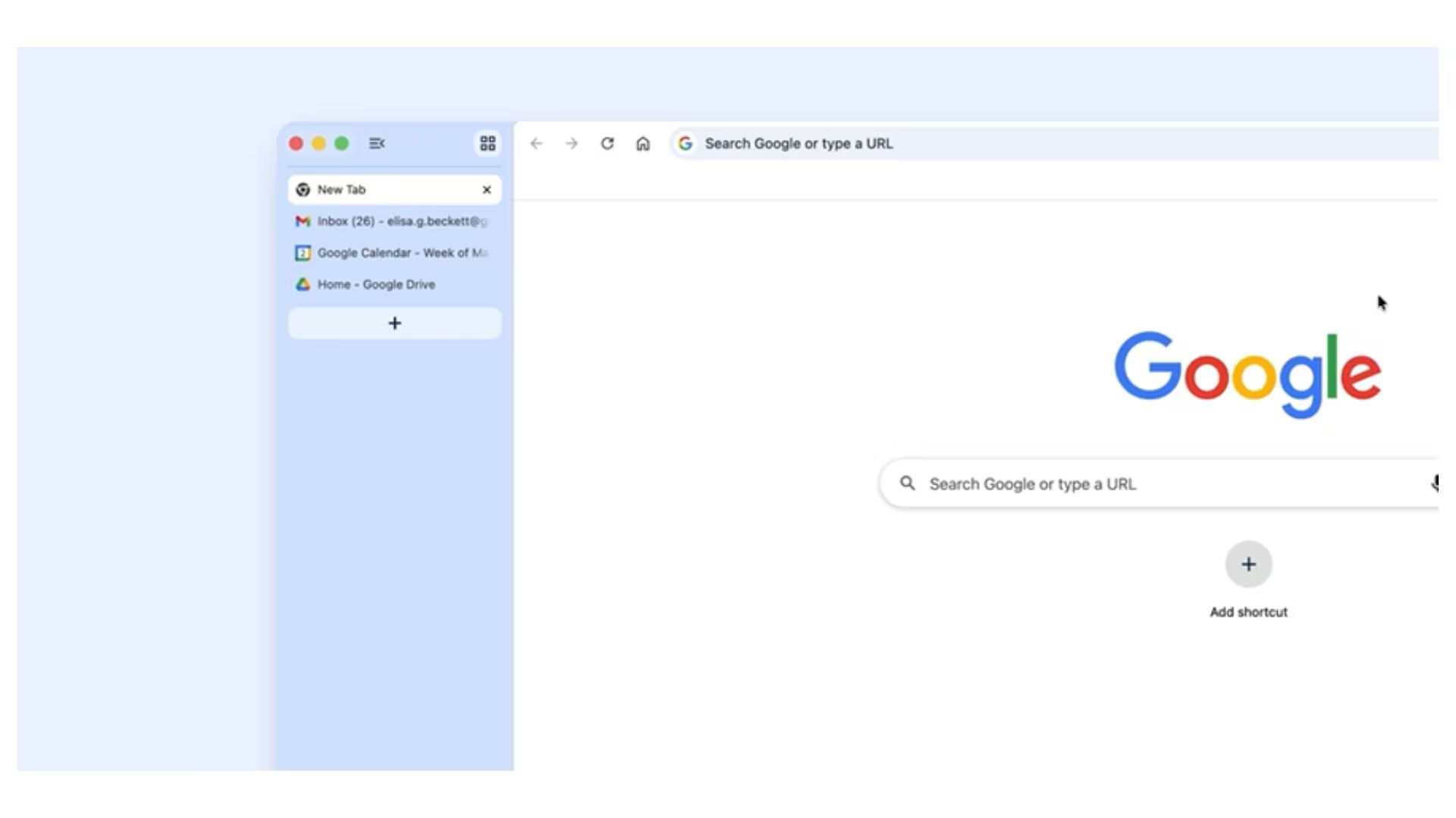 Para activar pestañas verticales, haz clic derecho en la ventana y selecciona “Mostrar pestañas verticalmente”. (Google)