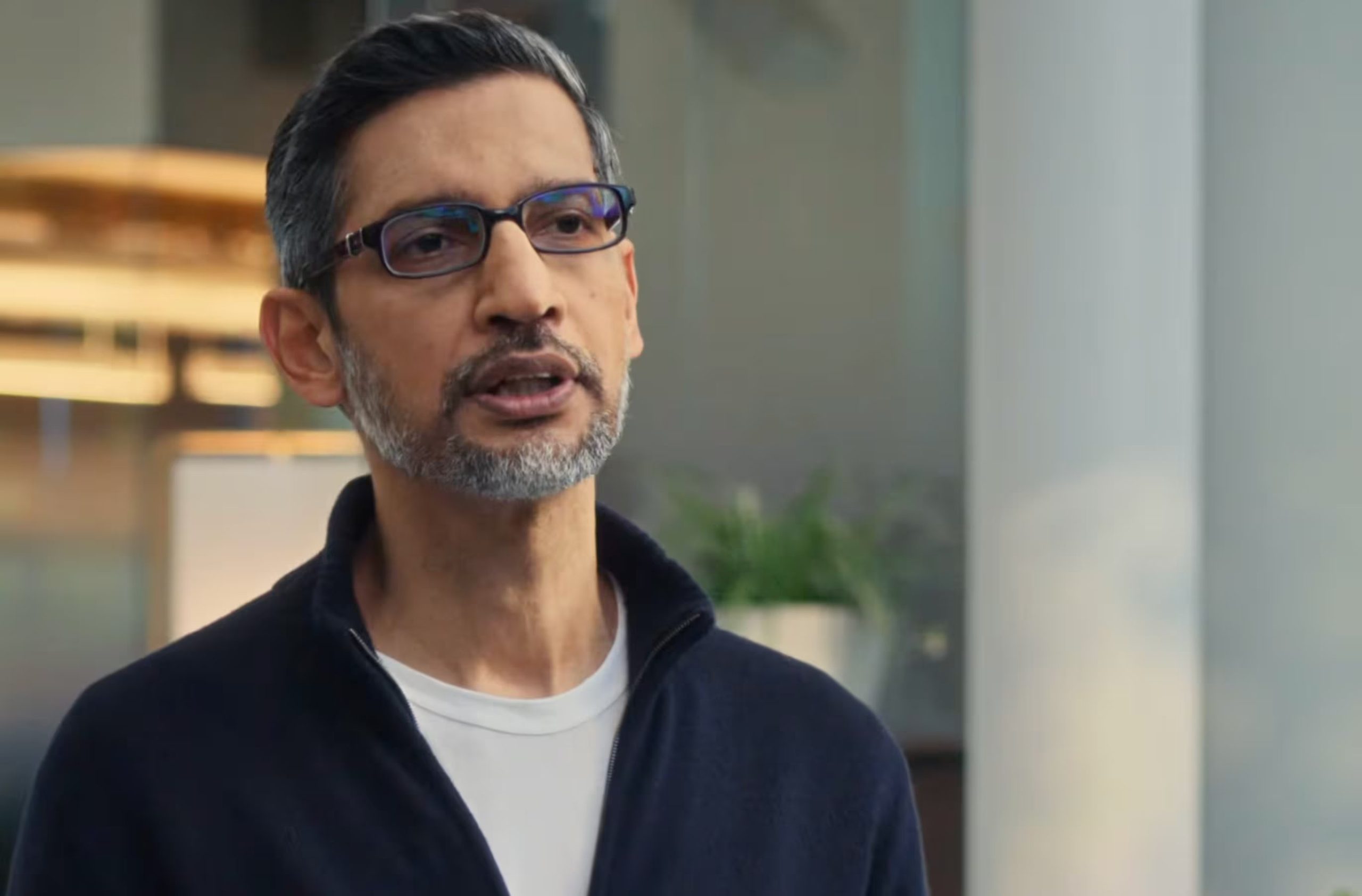 Sundar Pichai, CEO de Google, se dirige a la audiencia durante la conferencia Google Cloud Next 2026 celebrada en Las Vegas. (Sundar Pichai CEO of Google, Google Cloud Next 2026 , Las vegas)
