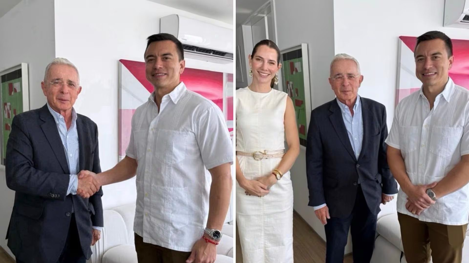 El exmandatario colombiano indicó que las fotografías corresponden a una reunión en 2024 - crédito @DropSiteNews/X