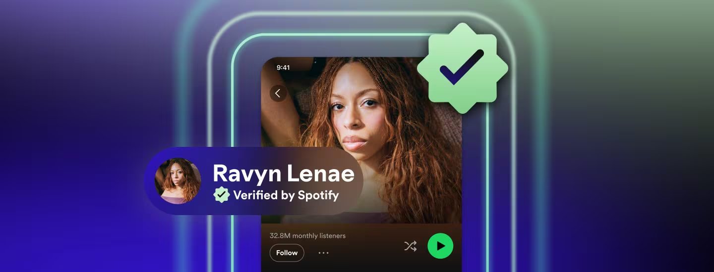 Los perfiles verificados deben cumplir criterios de autenticidad, actividad sostenida y presencia comprobable fuera de la plataforma. (Spotify)