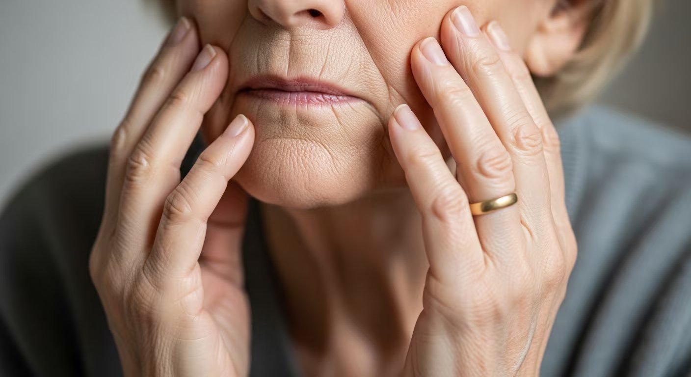 El envejecimiento facial se manifiesta por la redistribución de la grasa, la reducción de elasticidad y la aparición de arrugas, según Harvard Medical School (Imagen Ilustrativa Infobae)