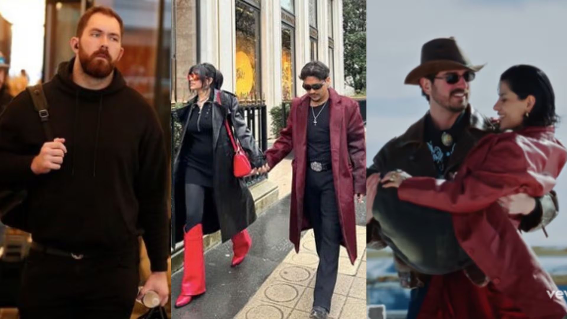 Tras el lanzamiento del tema, Nodal enfrentó comentarios sobre el parecido entre la protagonista del video y Julieta Cazzuchelli. (Captura de pantalla @cazzu / @nodal / YouTube Christian Nodal)