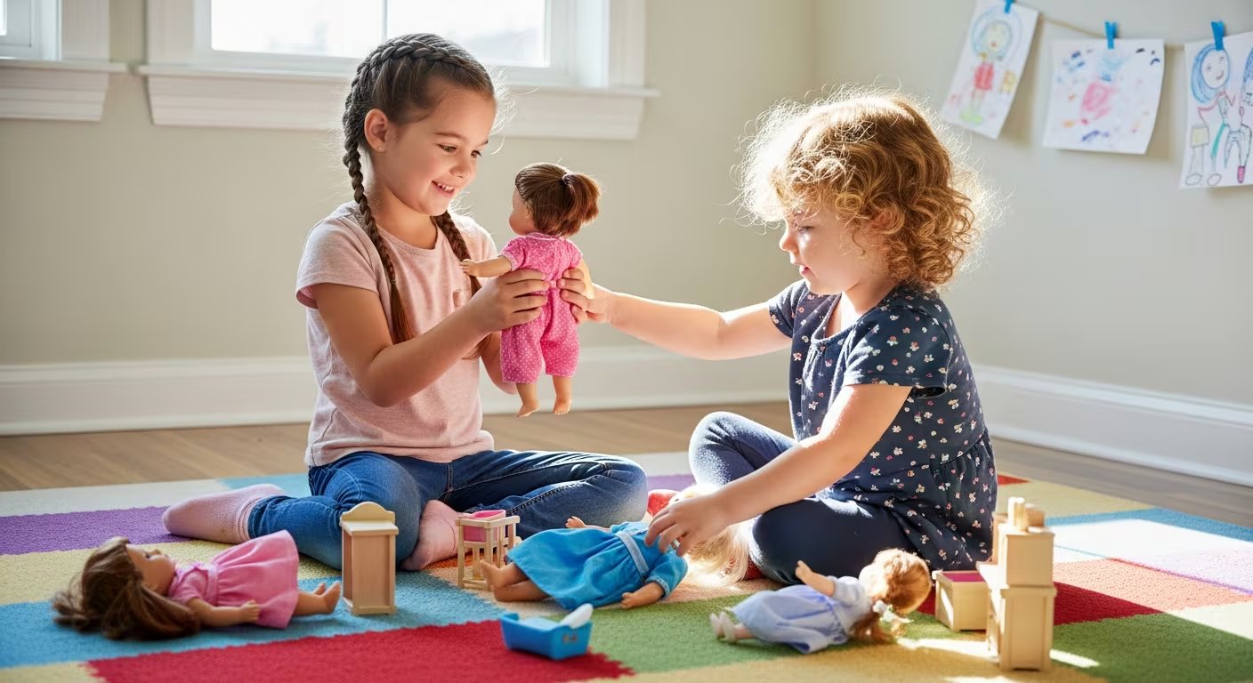 Los niños que jugaron con muñecas utilizaron un vocabulario emocional más amplio y crearon relatos sociales más complejos en las evaluaciones realizadas (Imagen Ilustrativa Infobae)