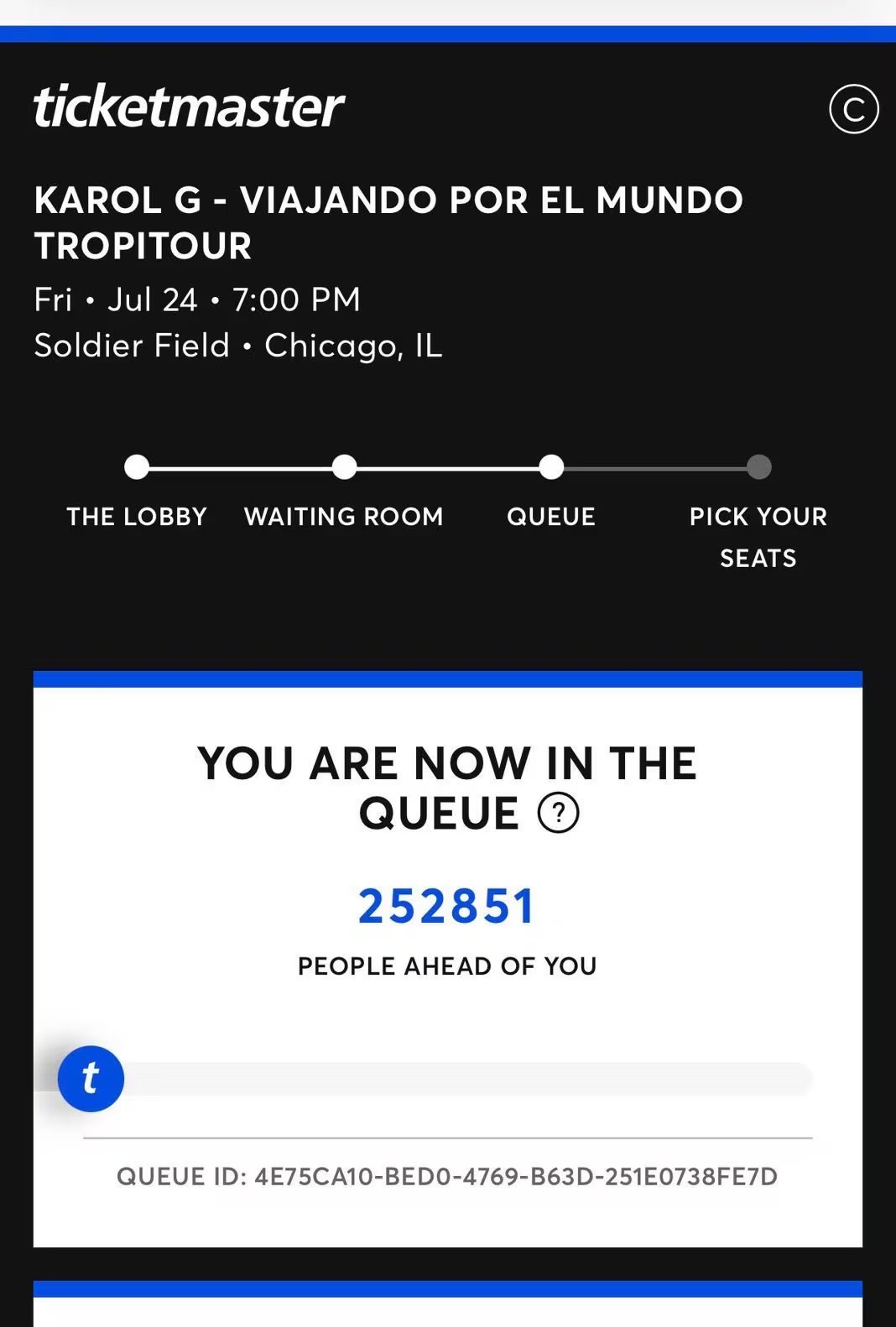 Karol G tuvo una demanda de más de 250 mil personas para su show en Chicago - crédito captura de pantalla @ColombiaKarolG/ X