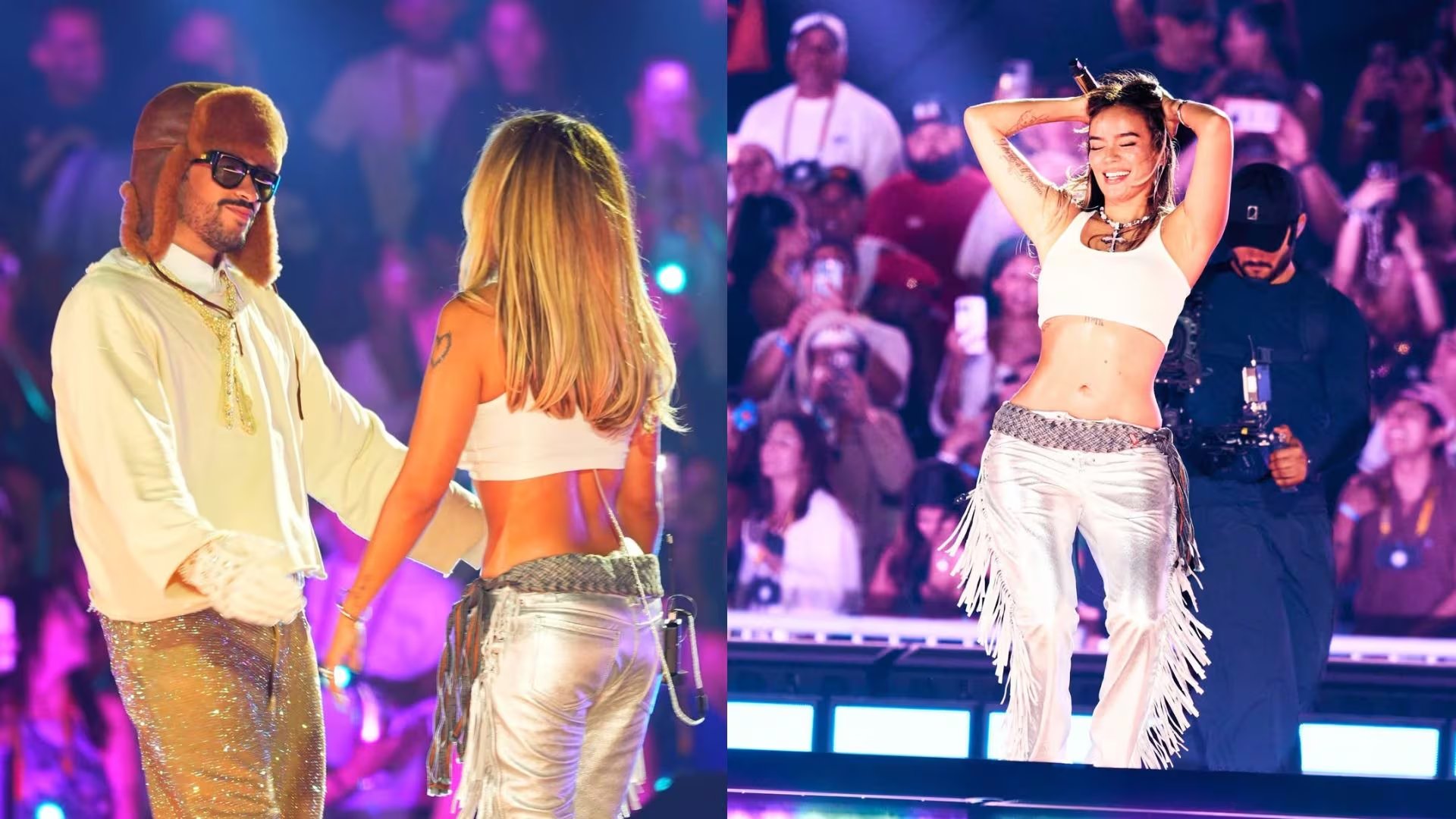 Bad Bunny podría aparecer como invitado especial en el show de la colombiana debido a su reciente acercamiento - crédito @diomargarcia1/Instagram