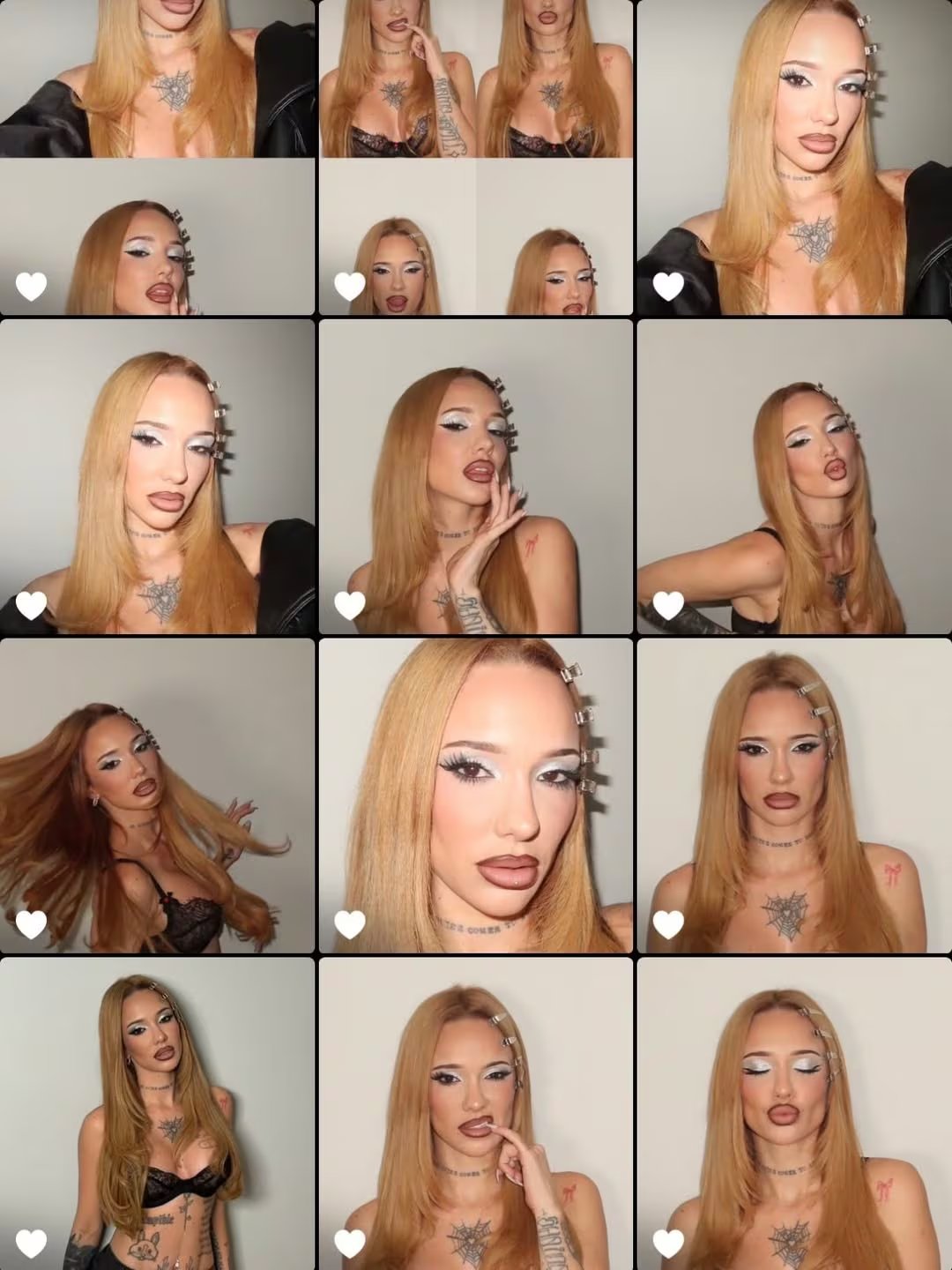 Toda la sesión de fotos que hizo Joaqui para mostrar su pelo (Instagram)