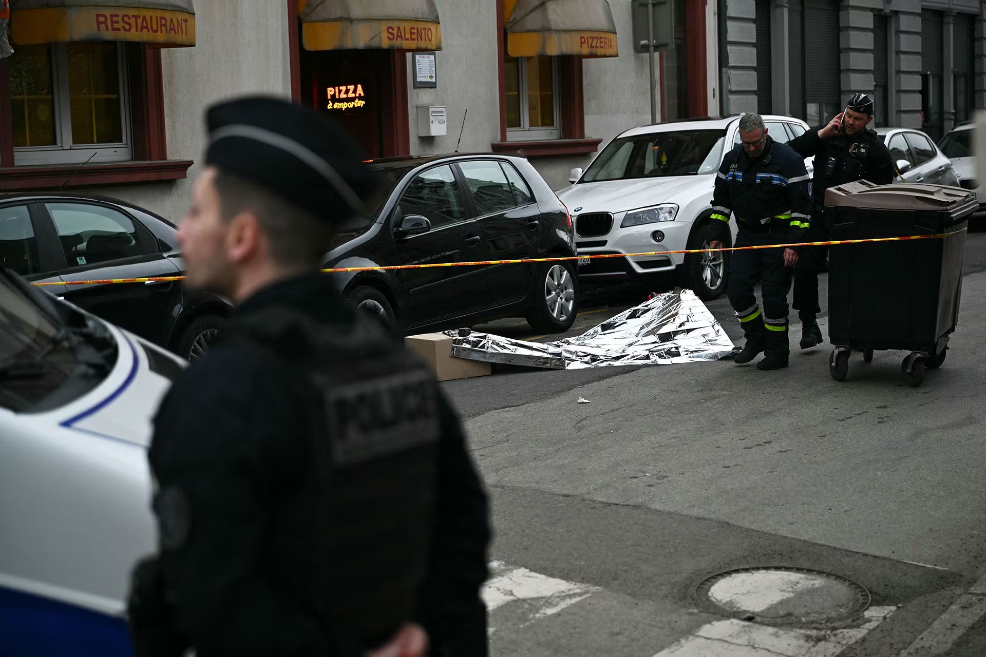 Imagen de archivo del ataque terrorista en Mulhouse, Francia. (SEBASTIEN BOZON/AFP)
