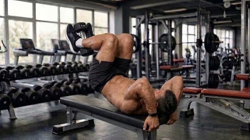 El Dragon Flag con peso es la variante más exigente, donde fuerza y técnica son fundamentales para dominar el ejercicio en su máxima dificultad (Imagen Ilustrativa Infobae)