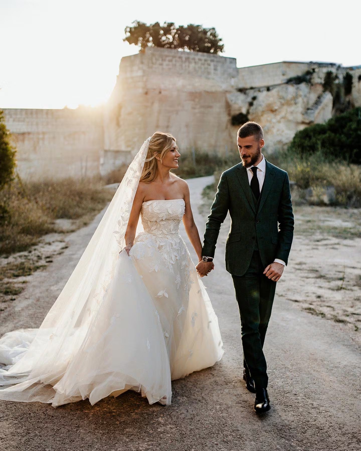 Edurne y David de Gea en el día de su boda. (instagram.com/edurnity)