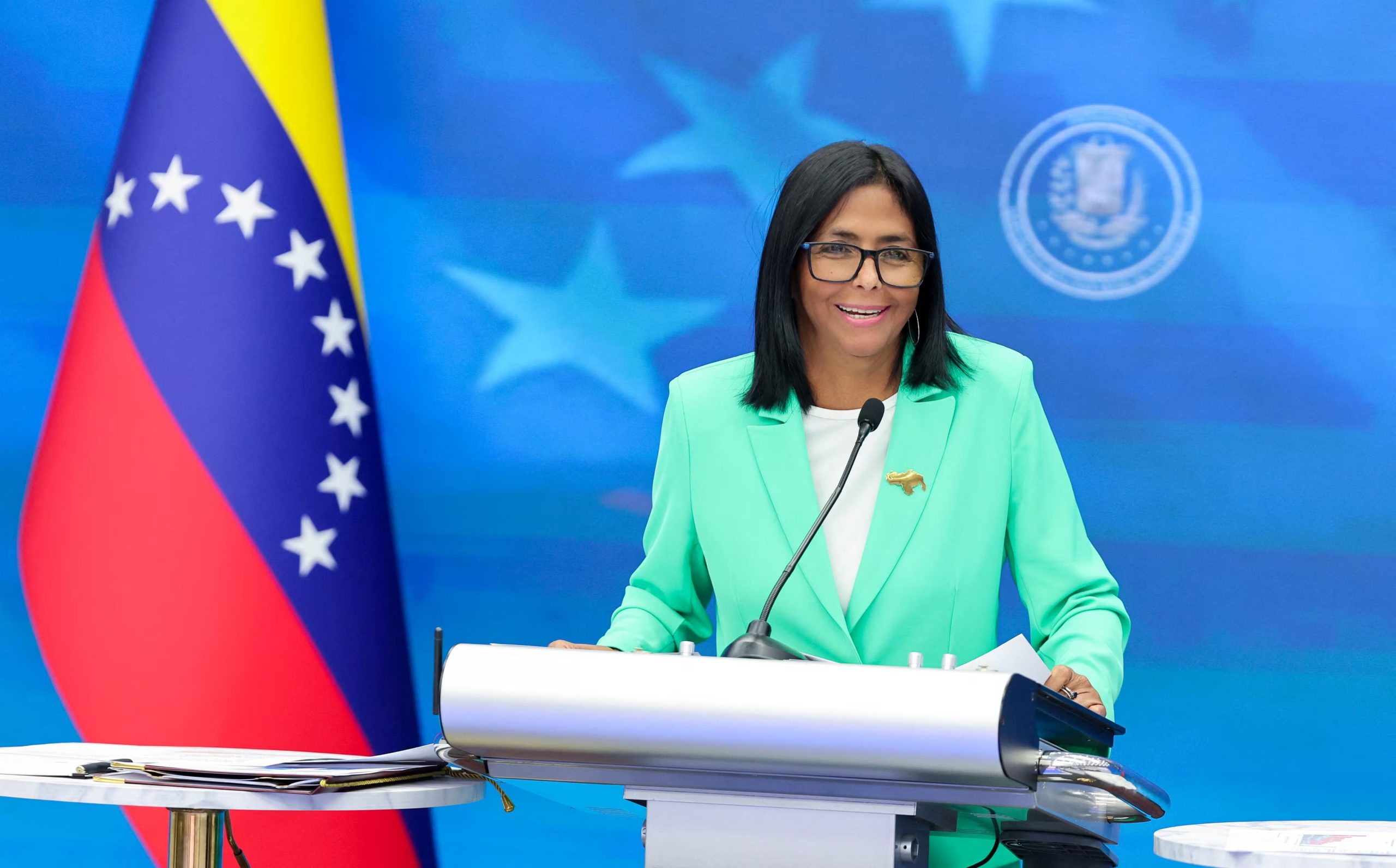La presidenta encargada de Venezuela, Delcy Rodríguez, aún no se ha pronunciado sobre la convocatoria de nuevas elecciones presidenciales (Reuters)