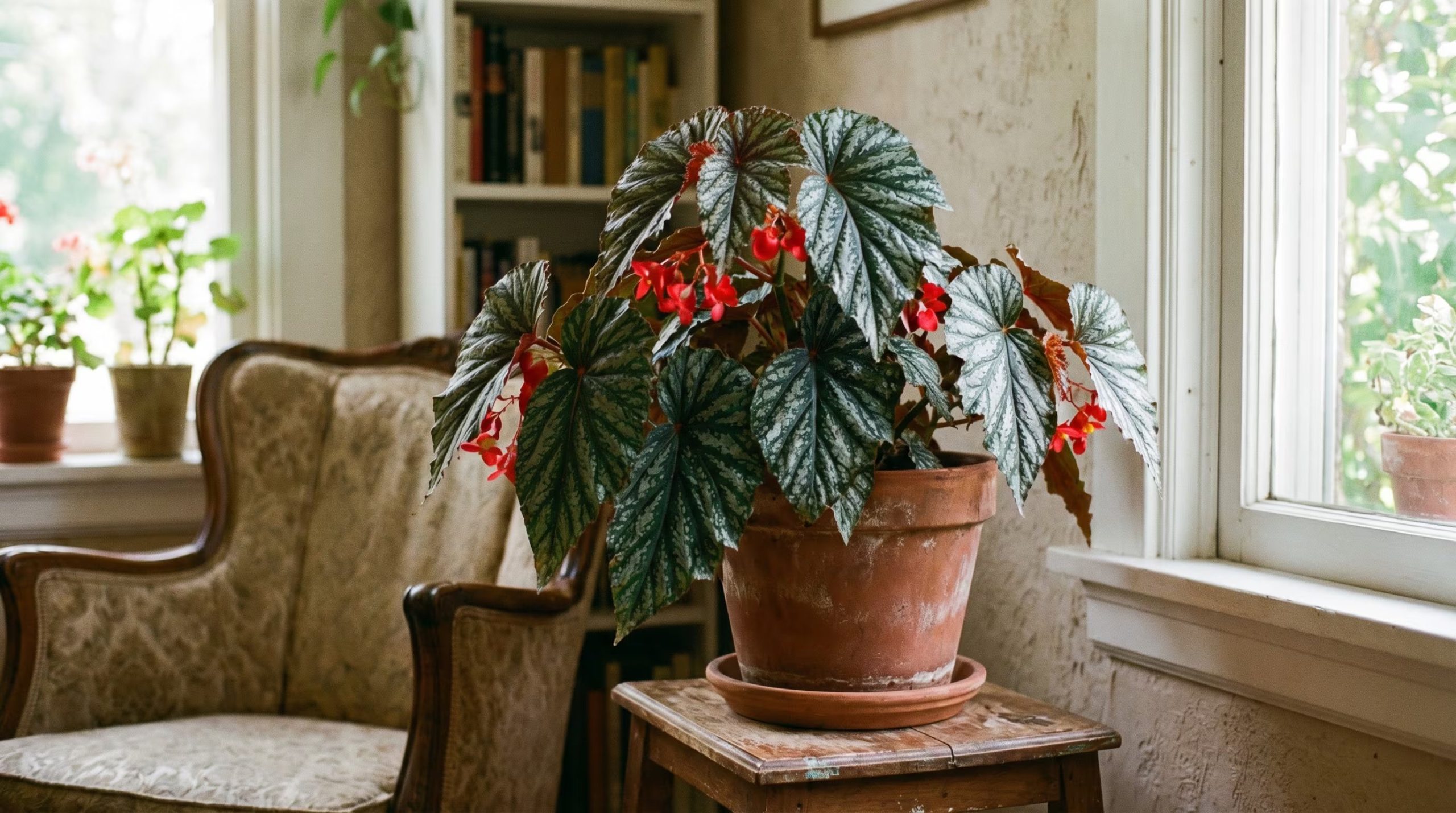 La begonia es una opción llamativa de planta cultivada en agua cuyas raíces y flores añaden sofisticación y frescura en espacios interiores (Imagen Ilustrativa Infobae)