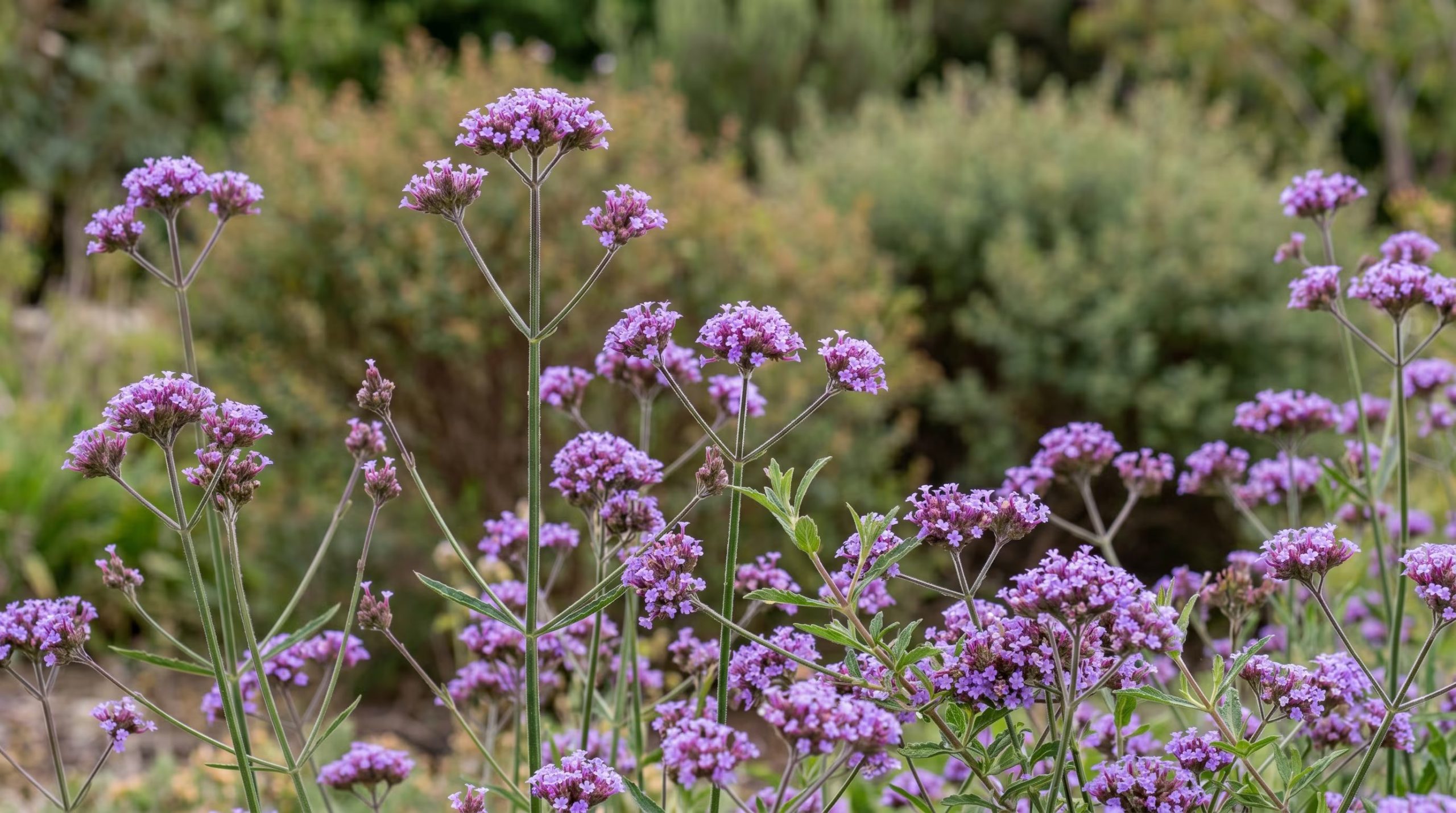 La verbena florece desde primavera hasta otoño, se auto-siembra y aporta tonos violetas que atraen mariposas y colibríes (Imagen Ilustrativa Infobae)