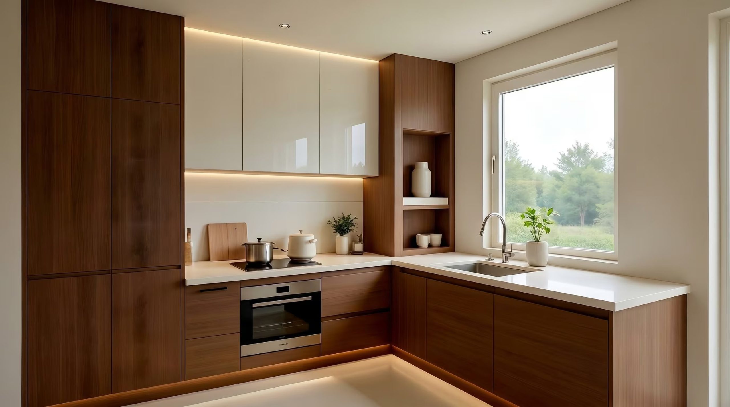 La cocina integral destaca por su personalización y materiales de alta calidad en el diseño del hogar. (Imagen Ilustrativa Infobae)