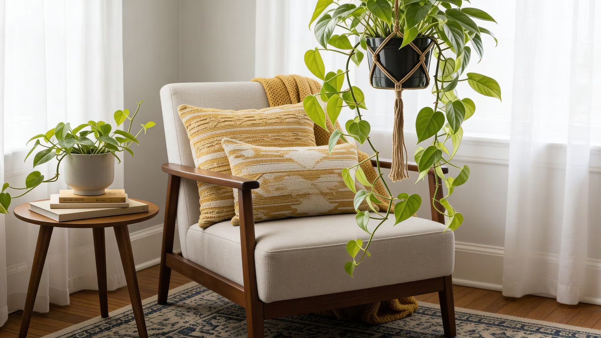 El potus agrega dinamismo y sensación de libertad a los espacios y es súper versátil a la hora de elegir su ubicación en pisos, mesas o estanterías