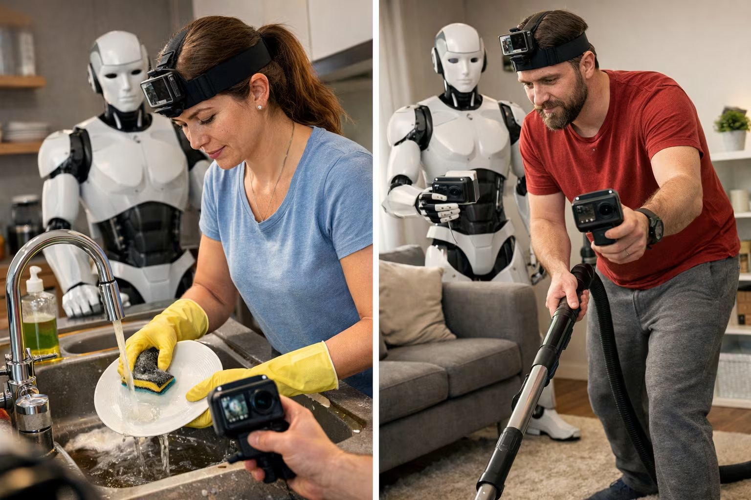 Expertos en privacidad advierten sobre el uso intensivo de datos personales en videos grabados dentro de casas para el entrenamiento de robots. (Imagen Ilustrativa Infobae)