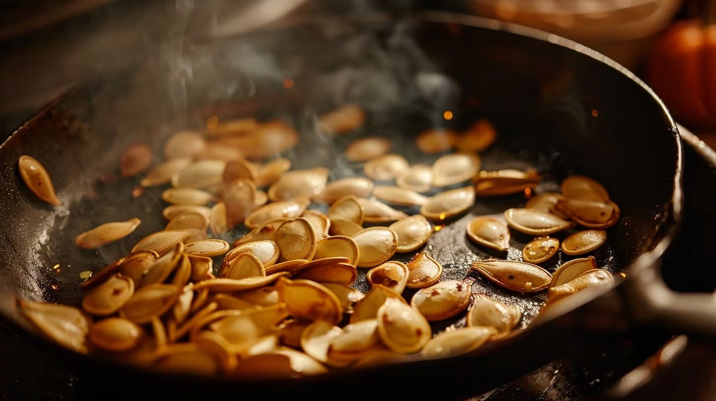 El consumo de pepitas de calabaza se asocia con beneficios para la salud cardiovascular, gracias a su contenido de magnesio y ácidos grasos omega 3. - (Imagen Ilustrativa Infobae).