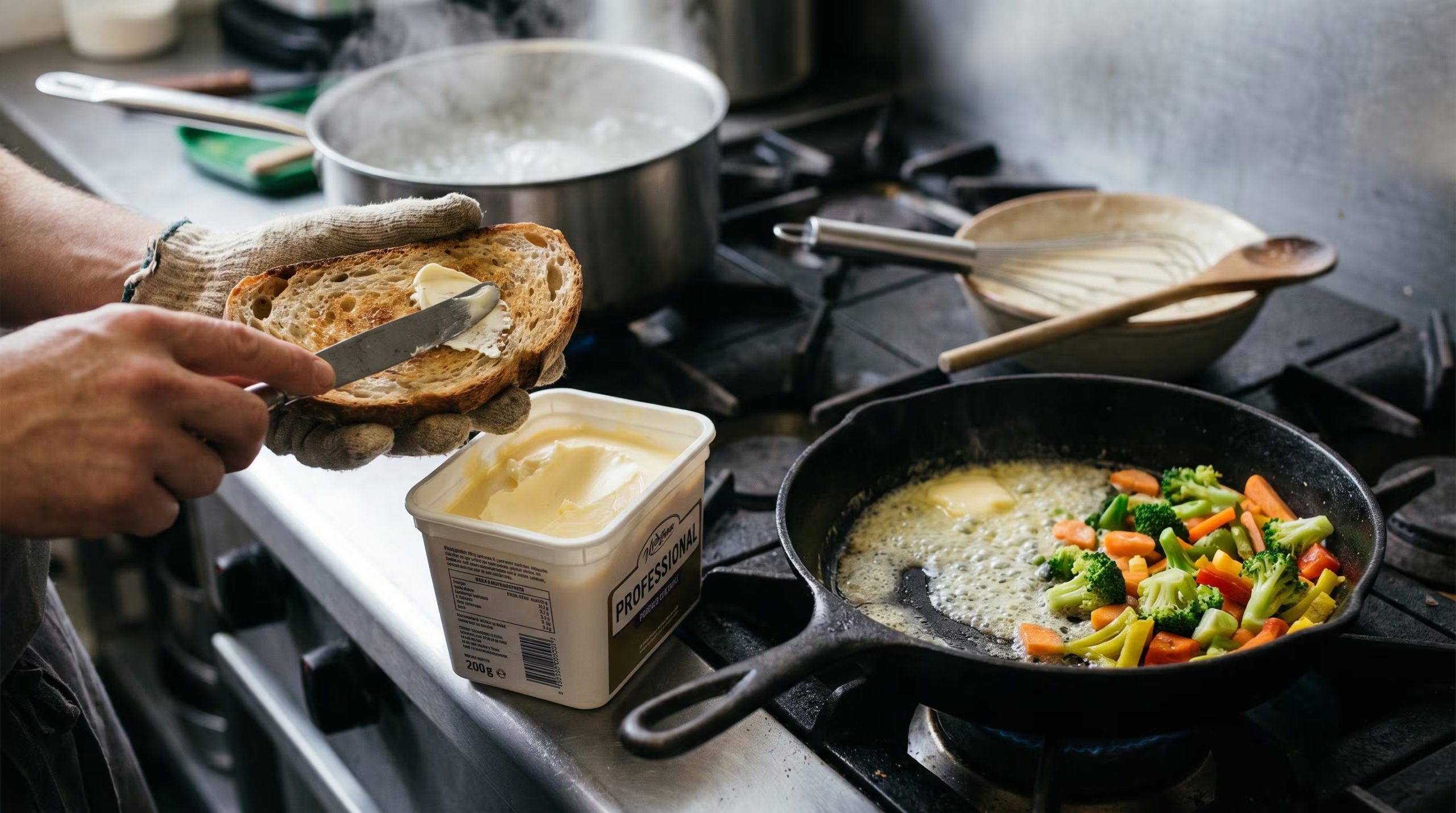 La margarina se distingue por su base de aceites vegetales y suele ser elegida para quienes buscan reducir el consumo de grasas saturadas - crédito (Imagen Ilustrativa Infobae)