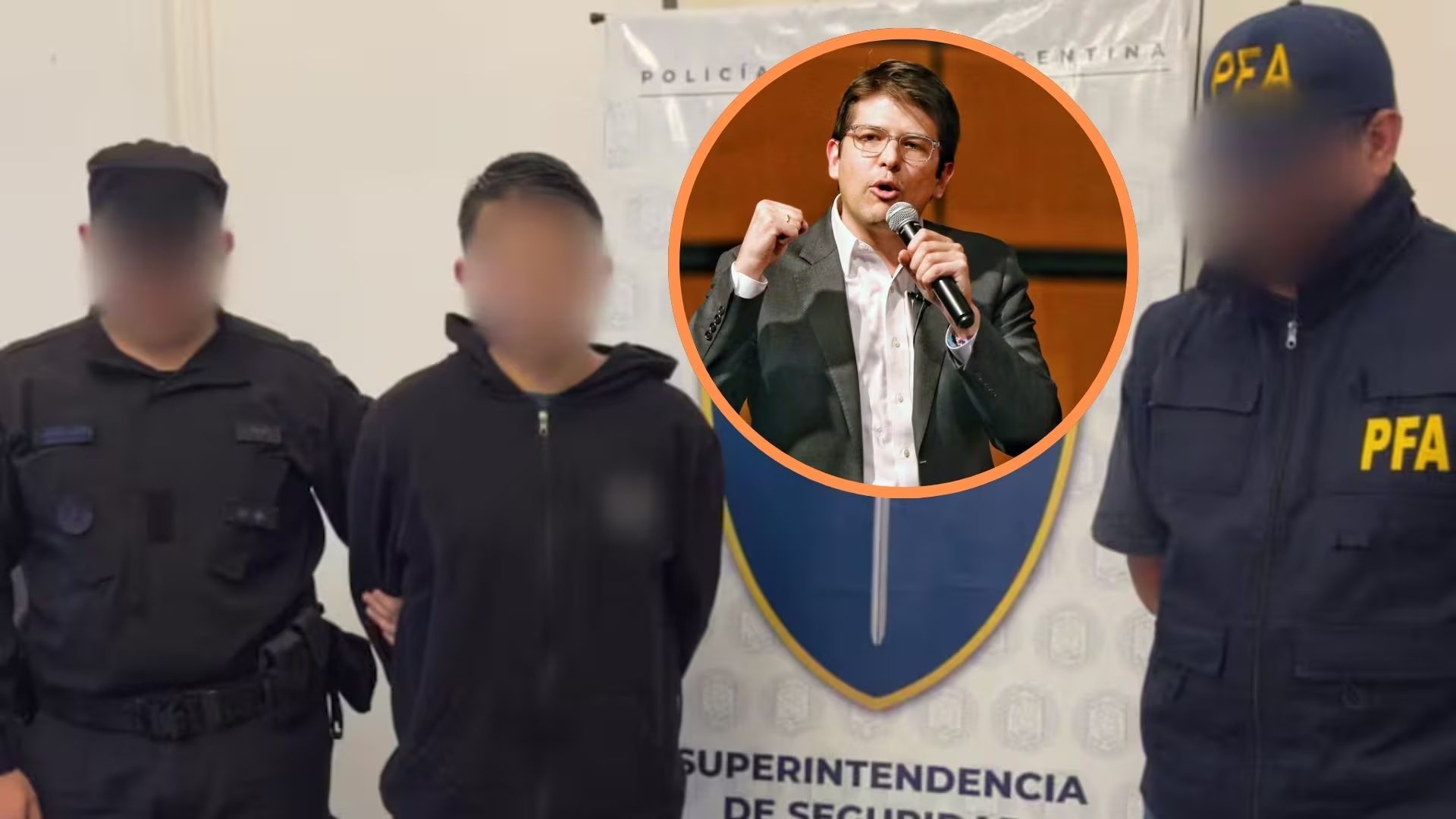 Brayan Cruz, señalado de coordinar la logística del crimen, figura en la investigación por el asesinato de Miguel Uribe Turbay. - crédito Policía Federal de Argentina y Colprensa