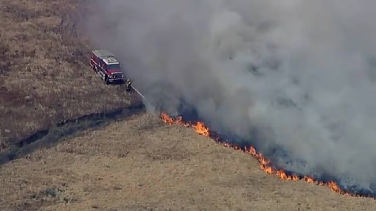 La alerta por incendios forestales en California sigue vigente ante condiciones de humedad entre el 10% y 15%, lo que favorece focos activos y propagación rápida. (AP)