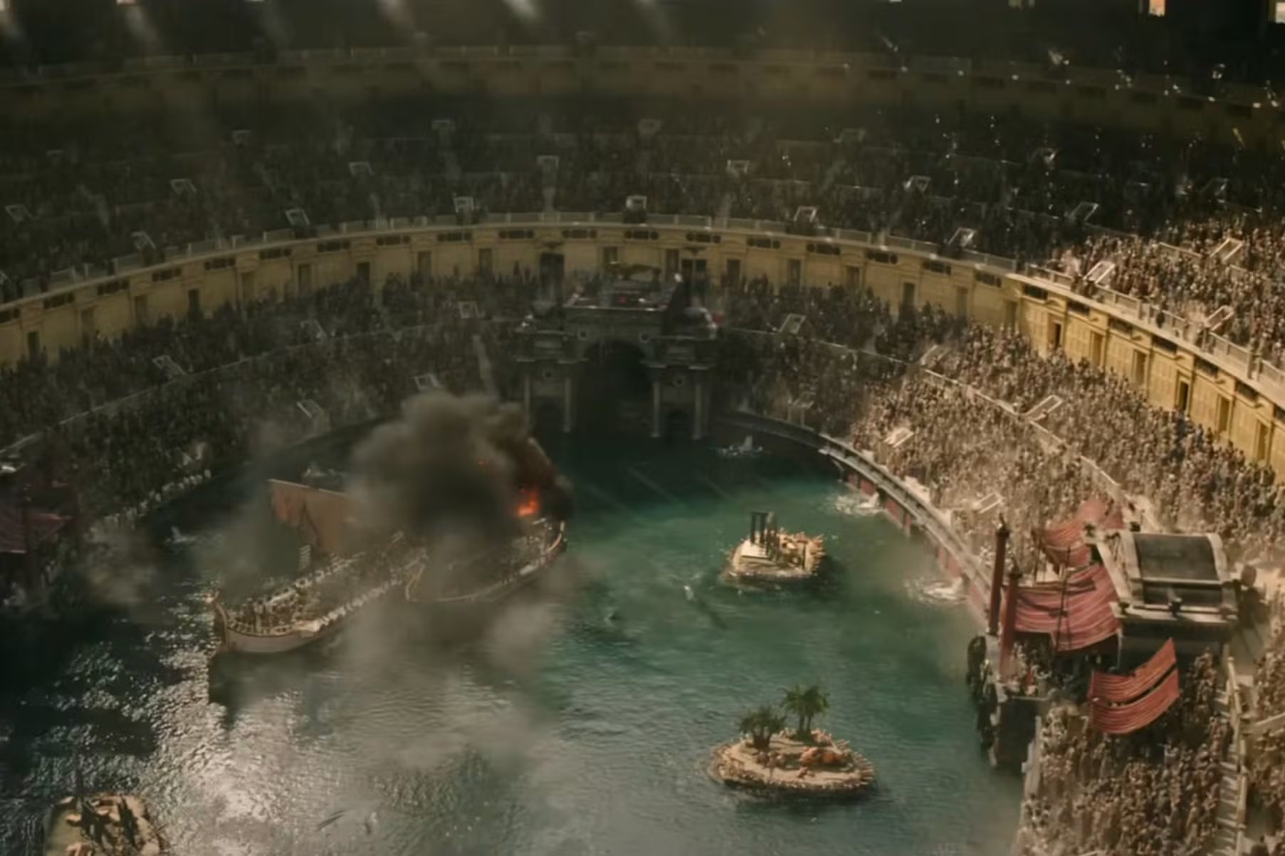 Escena de la naumaquia en 'Gladiator II'