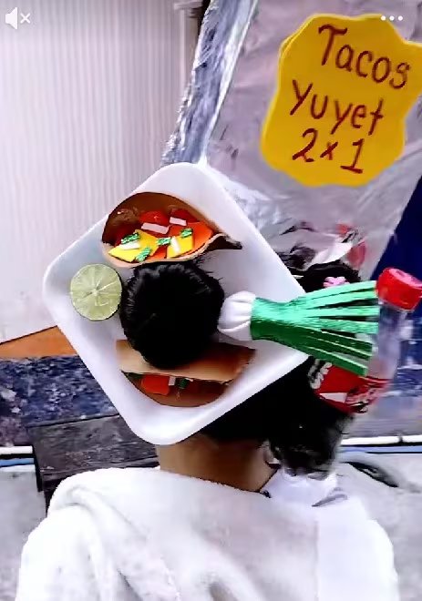 El ingenio mexicano brilló en un concurso de ‘peinados locos’.