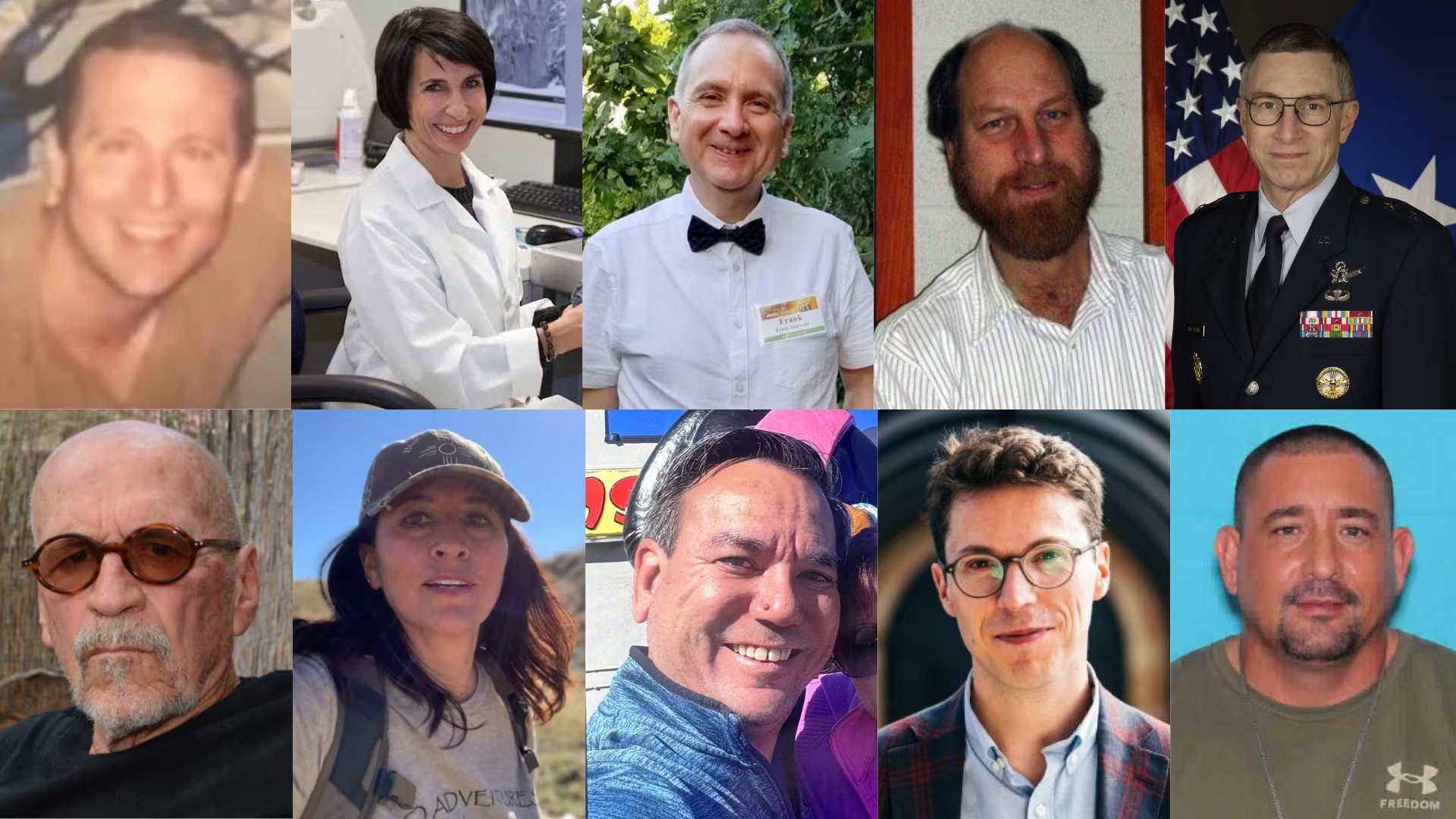 Primera fila, de izquierda a derecha: Michael David Hicks, Monica Reza, Frank Maiwald, Carl Grillmair y William Neil McCasland. Segunda fila, de izquierda a derecha: Anthony Chavez, Melissa Casias, Nuno Loureiro, Jason Thomas y Steven Garcia.