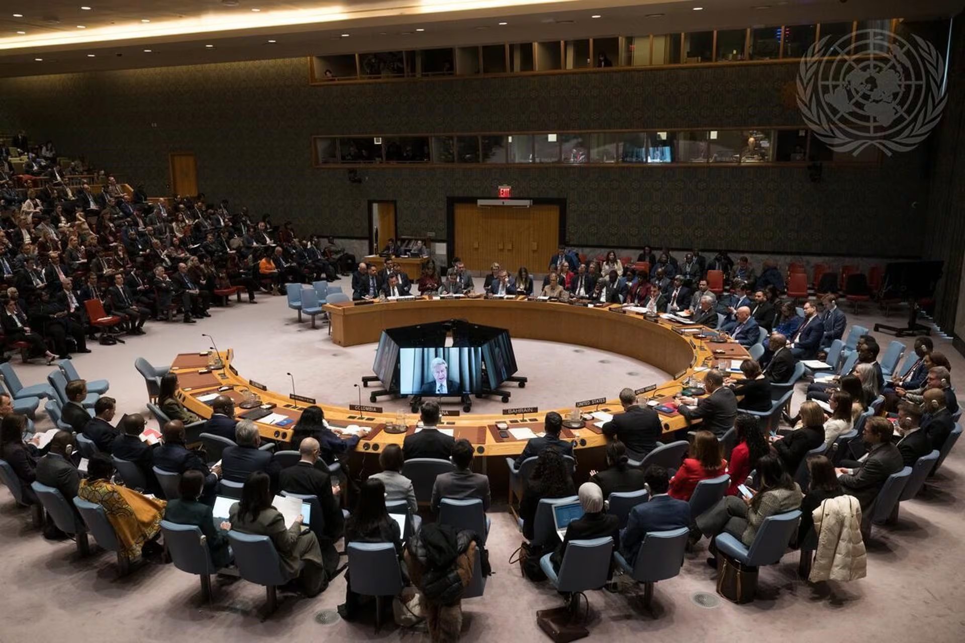 Los países reunidos en una sesión extraordinaria del Consejo de Seguridad de la ONU para pedir que se declare organización terrorista a la Guardia Revolucionaria iraní (ONU/MARK GARTEN)
