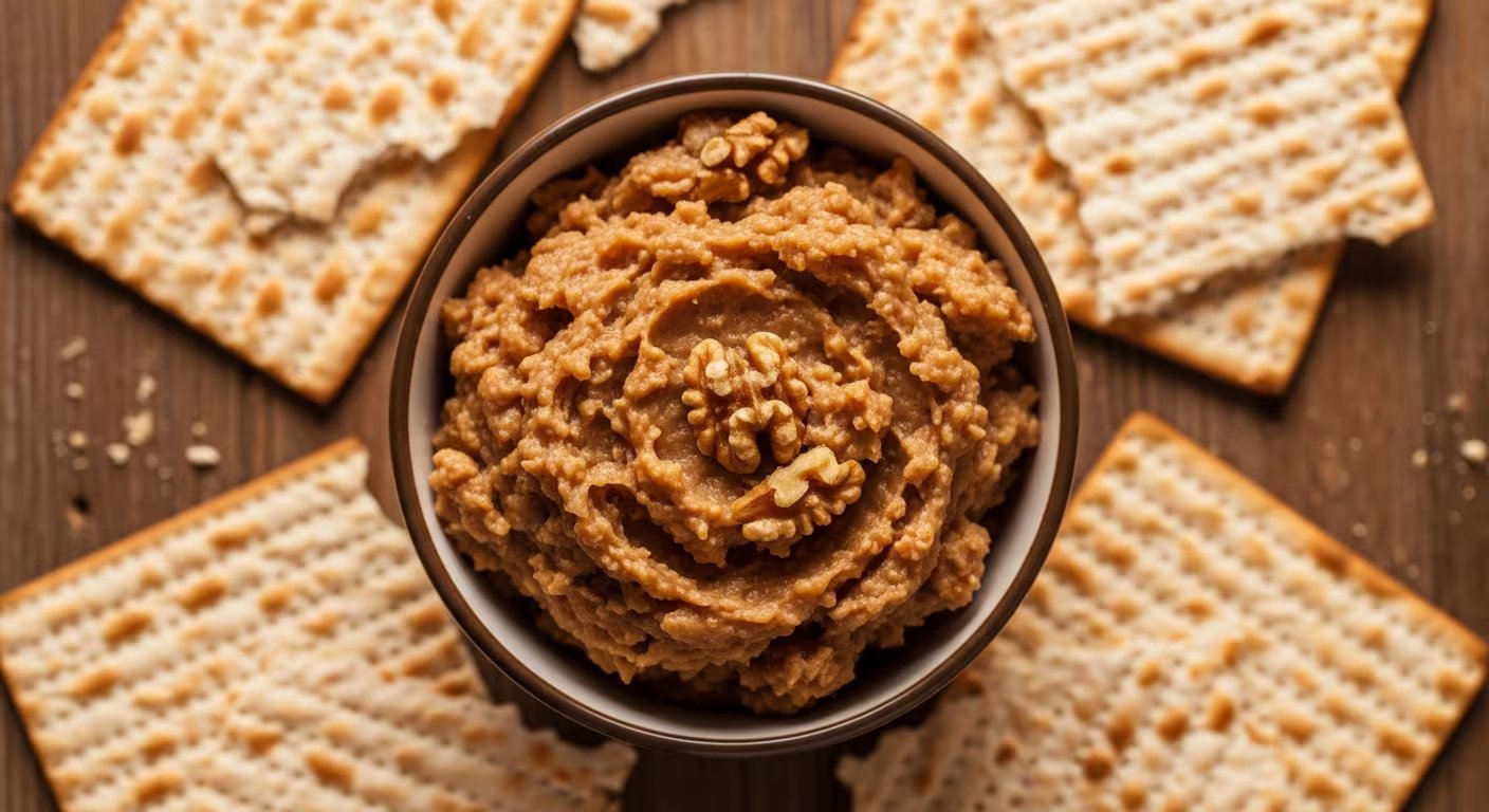 Preparación dulce y aromática que recuerda el trabajo forzado en Egipto, elaborada con manzana, nuez y vino como tributo a la memoria y la esperanza del pueblo judío (Imagen Ilustrativa Infobae)