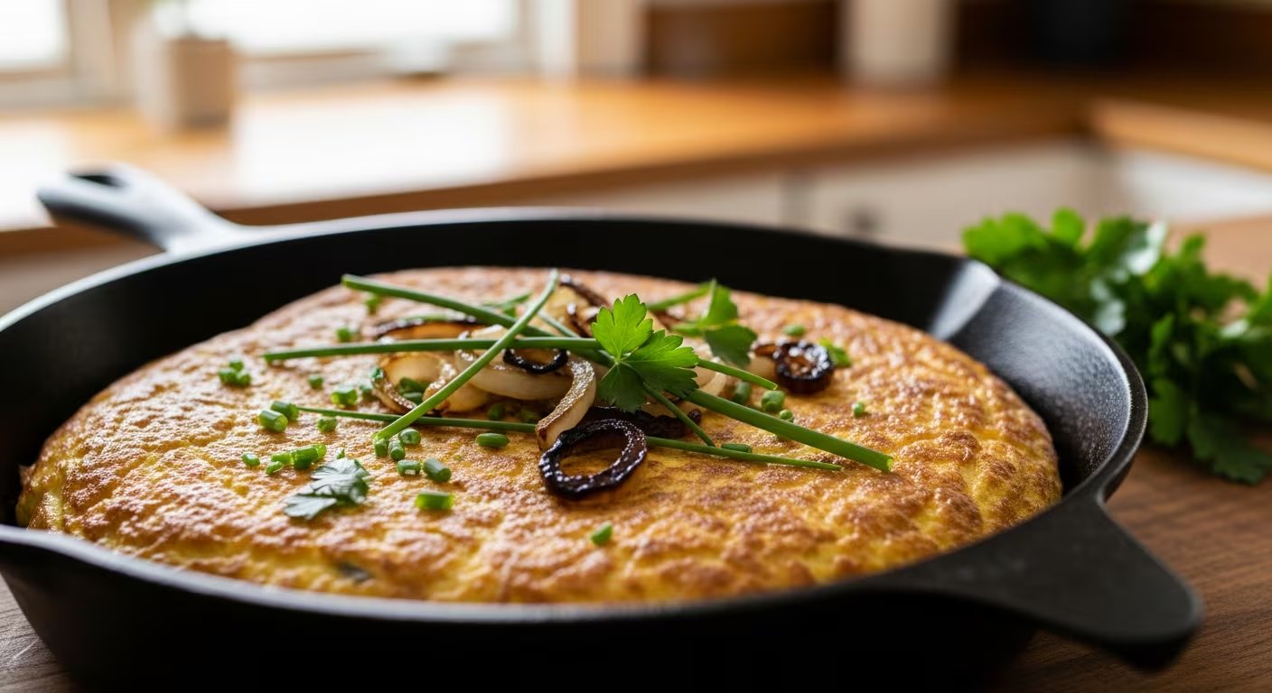 Tortilla de matzá y huevo, nacida en Estados Unidos como desayuno de Pésaj, reinventada hoy con ingredientes locales y distintas versiones dulces o saladas (Imagen Ilustrativa Infobae)
