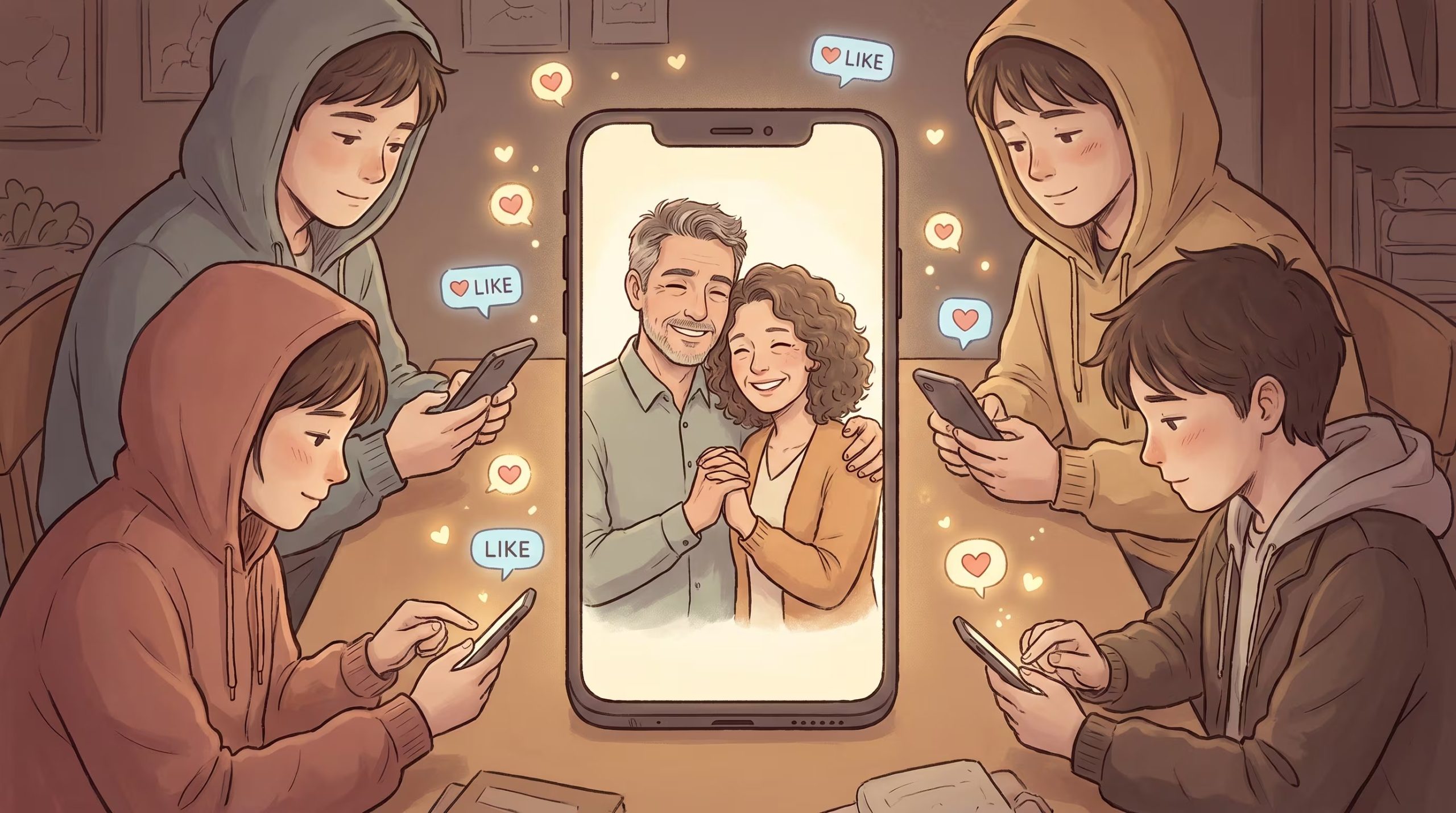 El auge de los padres virtuales revela una insatisfacción generacional con los modelos familiares rígidos y una búsqueda de nuevas formas de afecto en internet. (Imagen Ilustrativa Infobae)