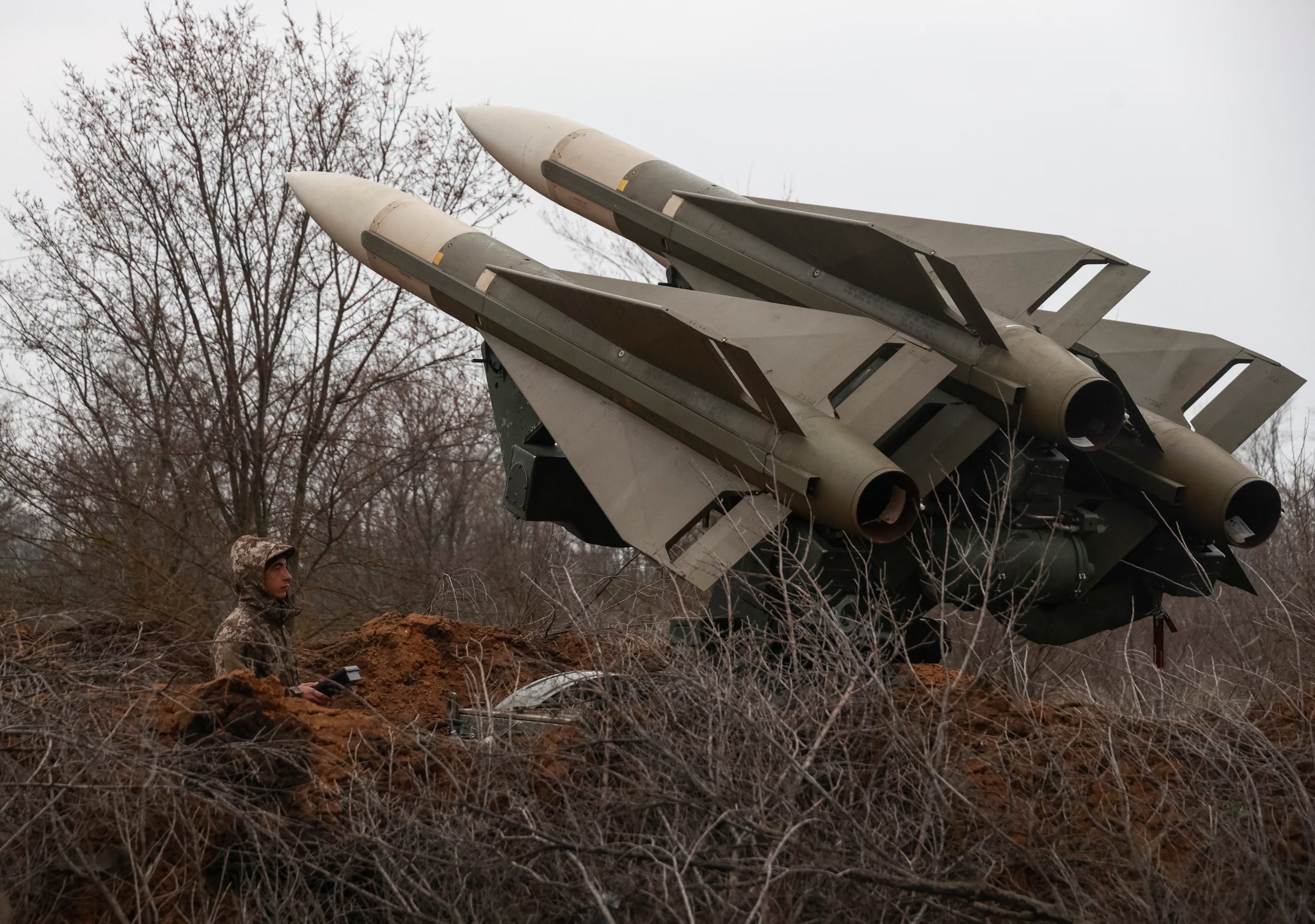 A serviceman of the 208th Anti-aircraft Missile Brigade 