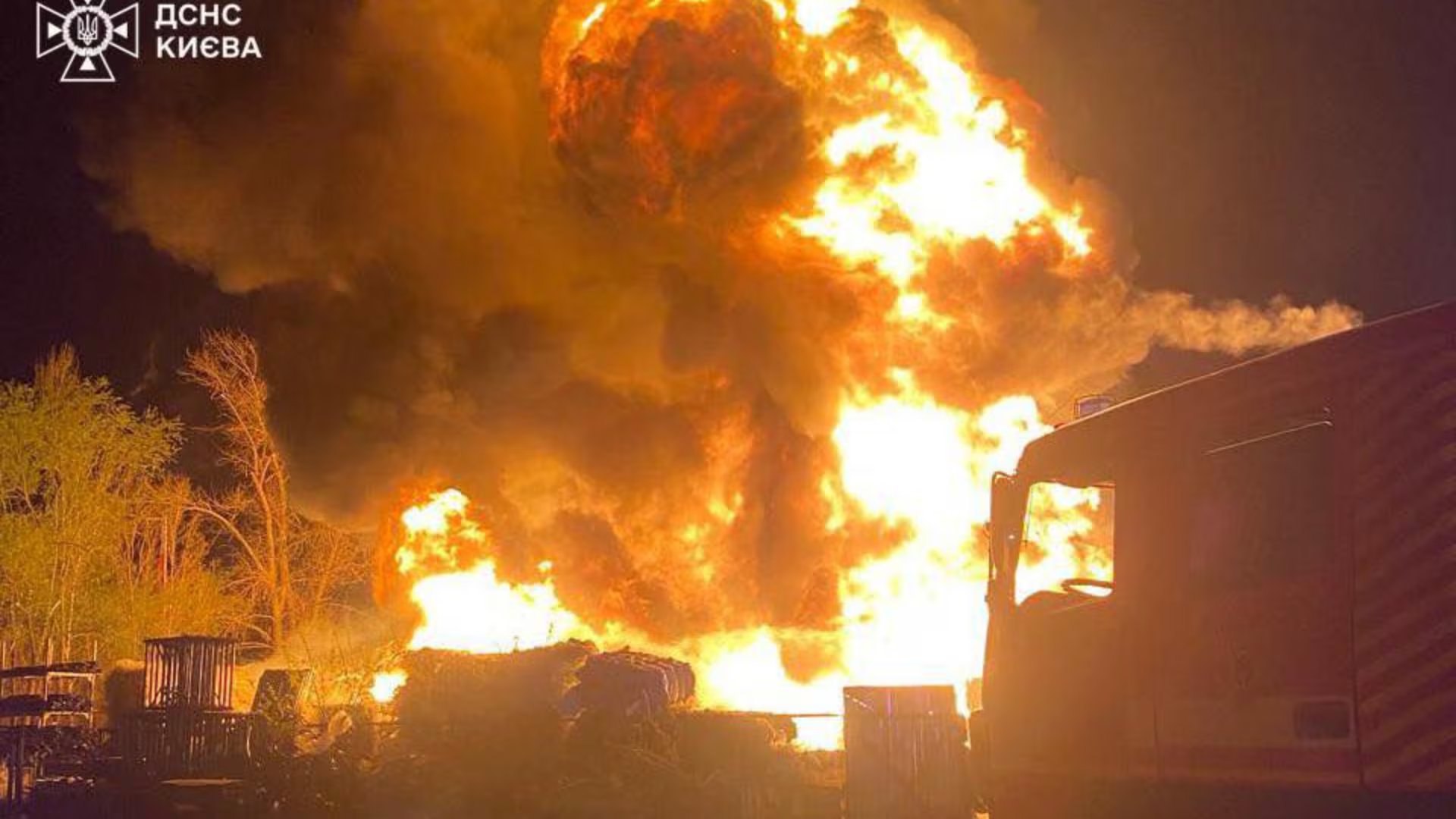 Rusia atacó Ucrania con misiles y drones este jueves (Servicio Estatal de Emergencias de Ucrania)