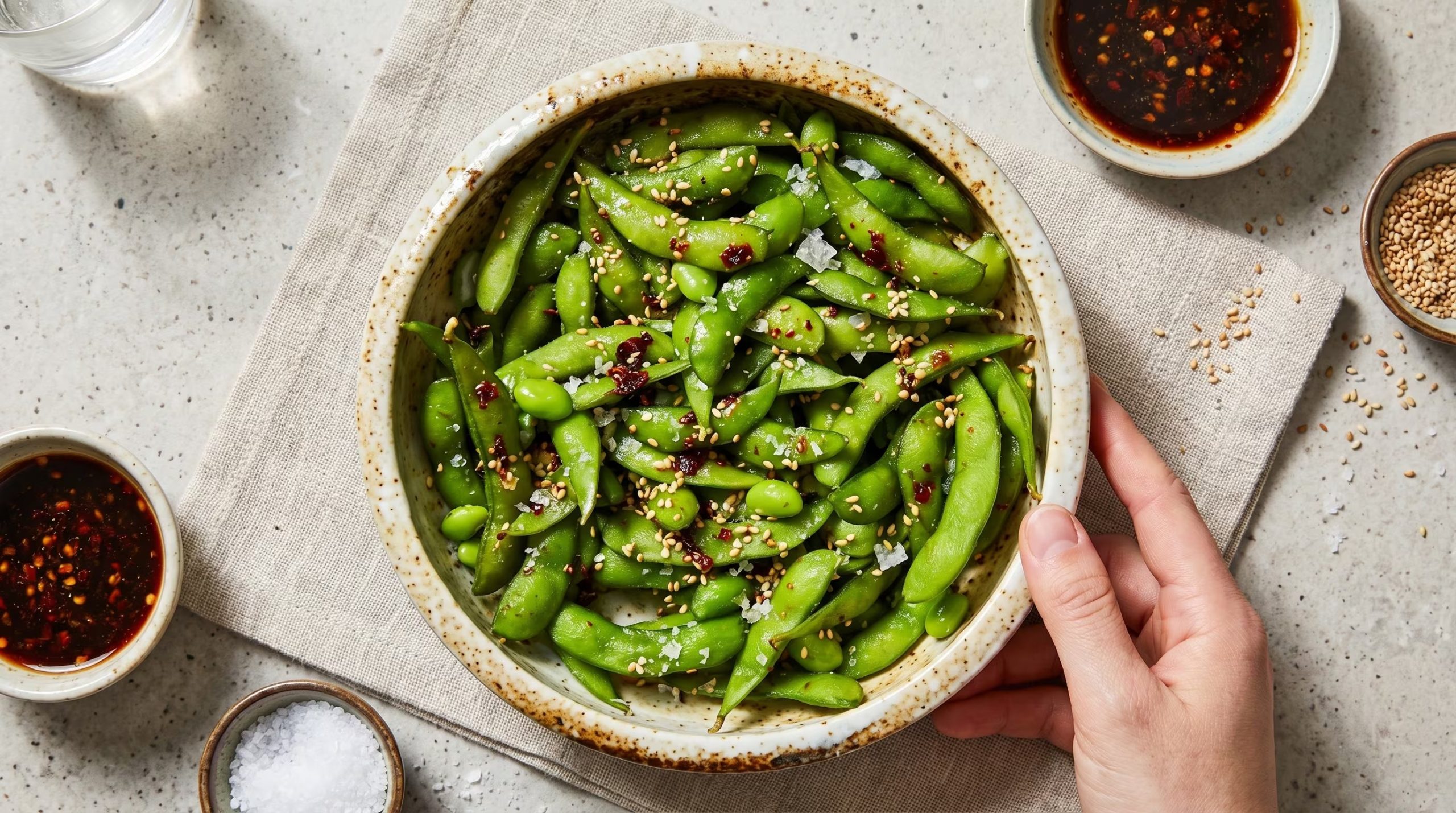 El edamame tostado se destaca como una fuente de proteínas y un aliado en el control del colesterol LDL (Imagen Ilustrativa Infobae)