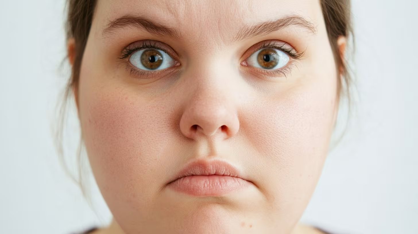 Entre los principales síntomas de síndrome de Cushing destacan aumento de peso en trono y rostro, cara de luna llena, estrías y debilidad muscular (Imagen Ilustrativa Infobae)