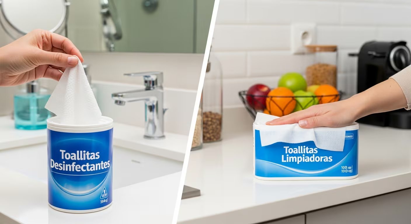 Uno de los errores más comunes en el hogar es suponer que cualquier toallita limpiadora también desinfecta, advierte la CDC (Imagen Ilustrativa Infobae)