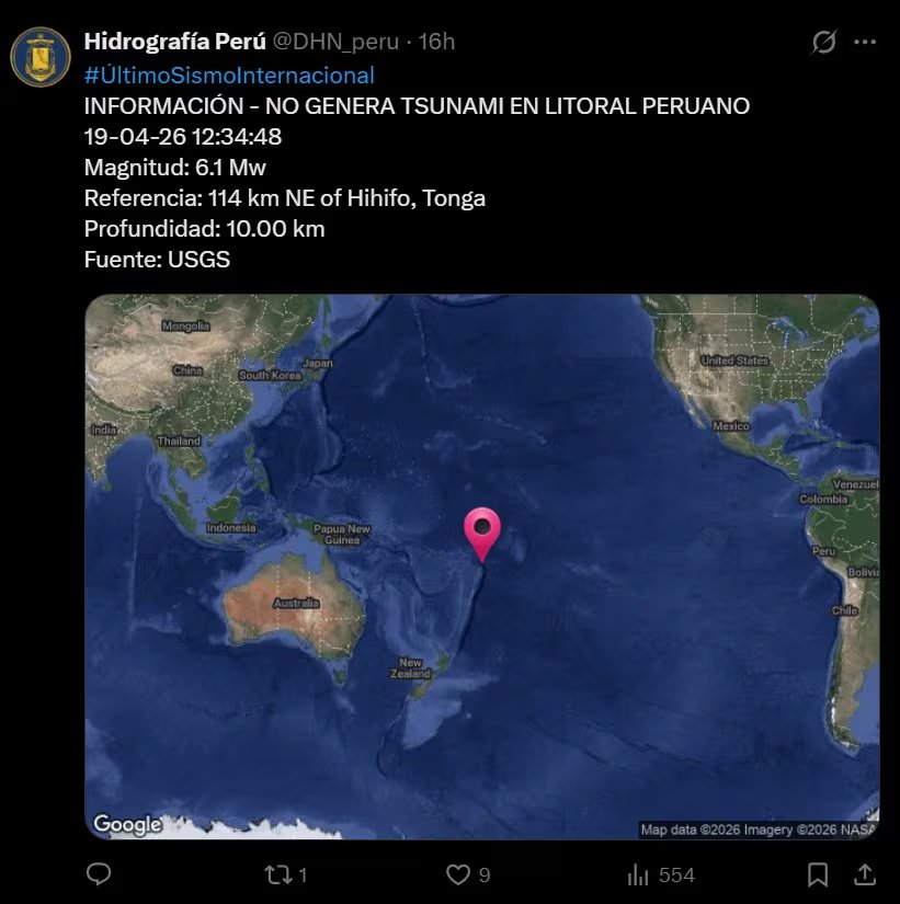 Sismo de 7,4 sacude Japón y revive temor por tsunami: esto se sabe sobre Perú. Captura: X.