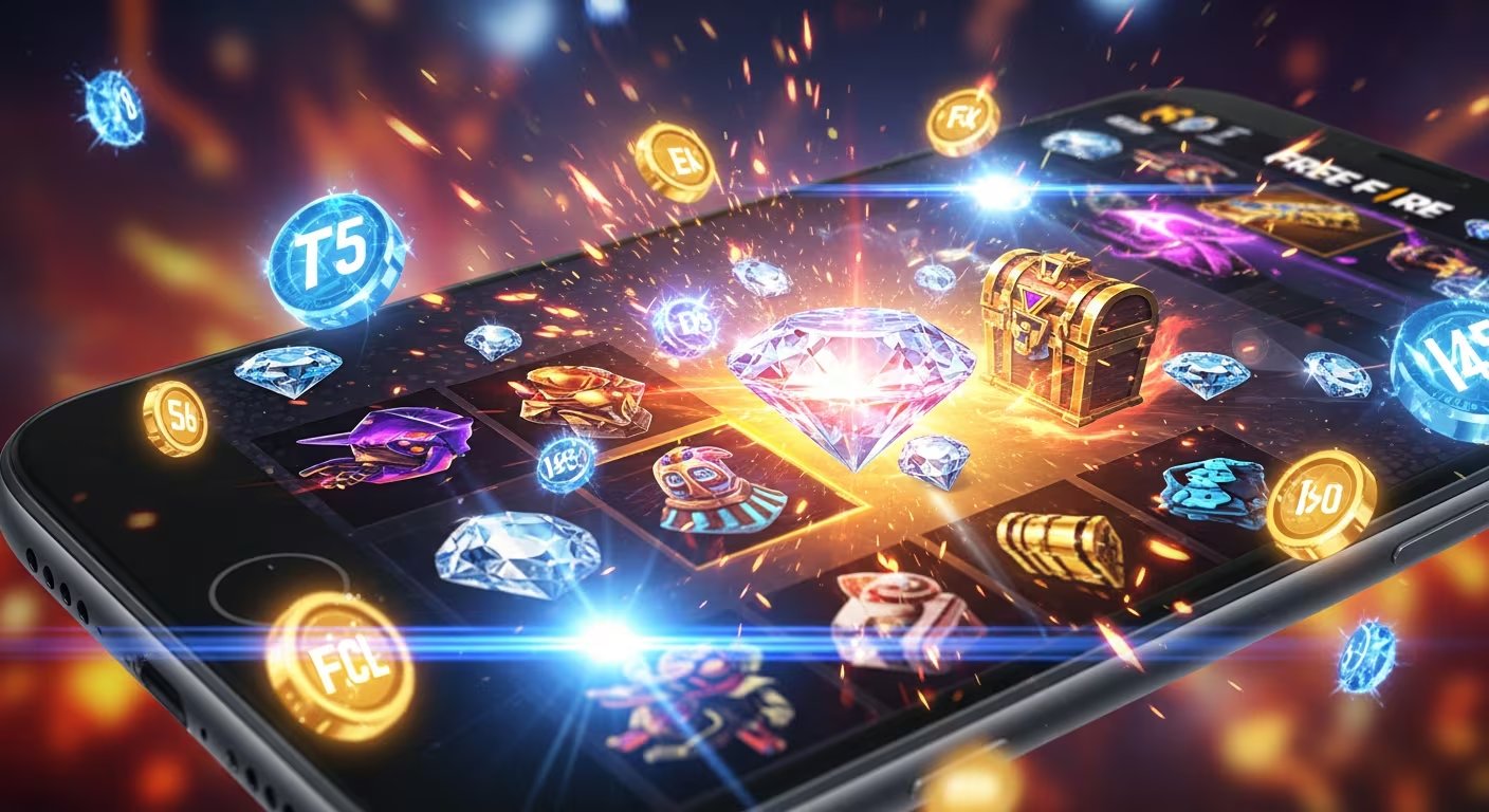 Los diamantes suelen ser los premios que más llaman la atención de los jugadores de Free Fire. (Imagen Ilustrativa Infobae)