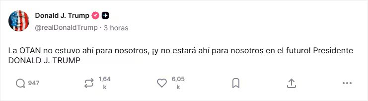 El comunicado de Trump vía Truth Social