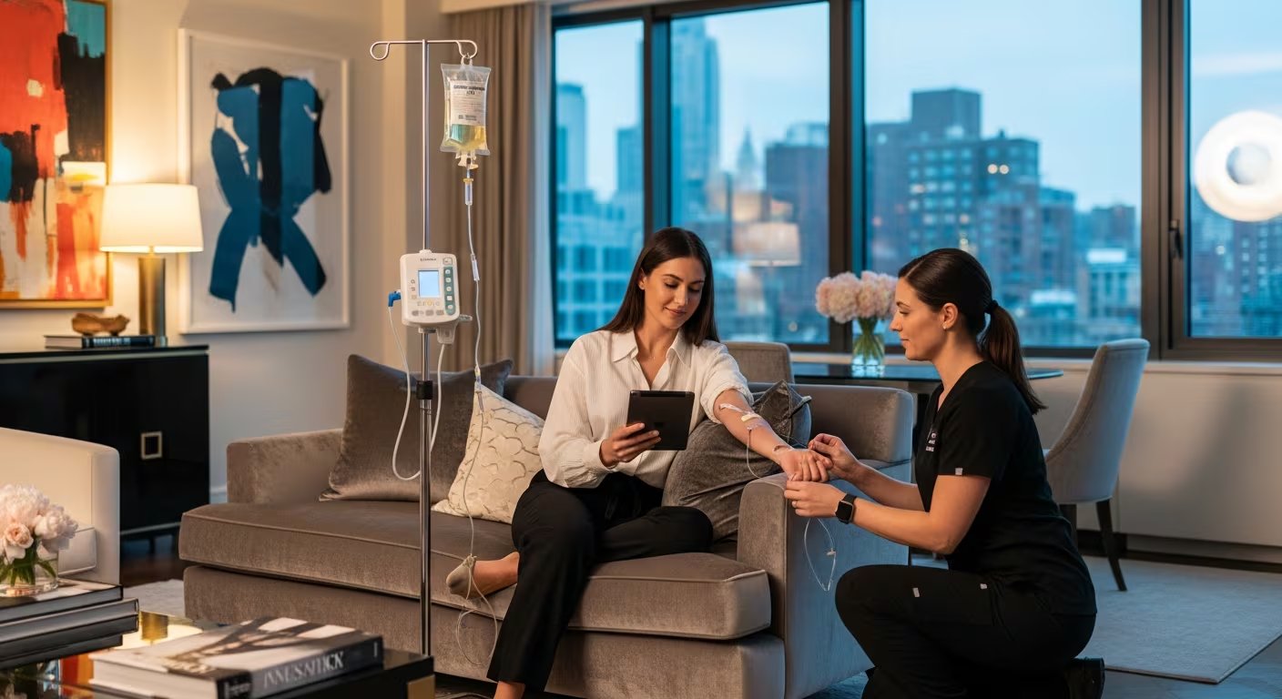 Los servicios de vitaminas y sueros intravenosos transforman la oferta inmobiliaria al integrarse como amenidades en torres residenciales de Manhattan y Brooklyn (Imagen Ilustrativa Infobae)