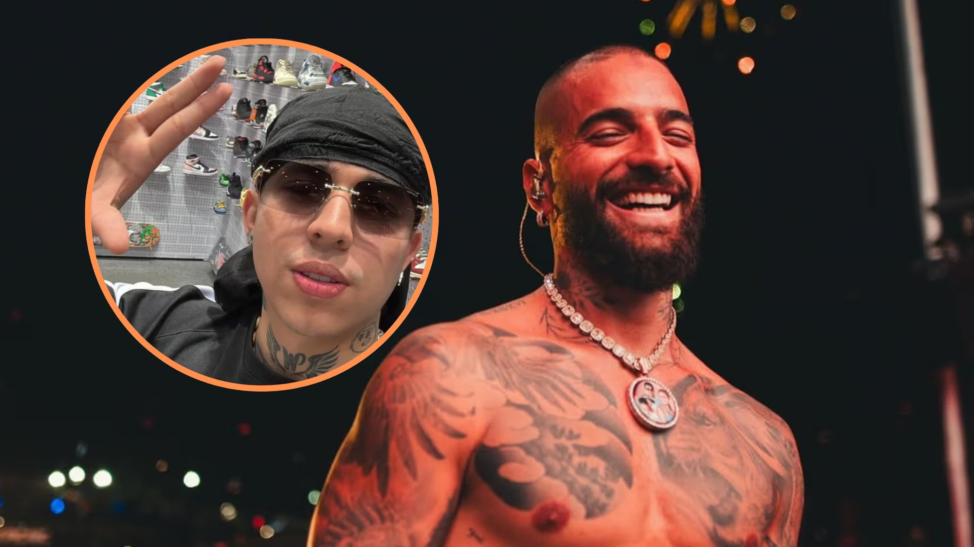Westcol ha bromeado varias veces asegurando que es igual de atractivo a Maluma, lo que se convirtió en un chiste recurrente entre sus seguidores - crédito @maluma @westcol / Instagram