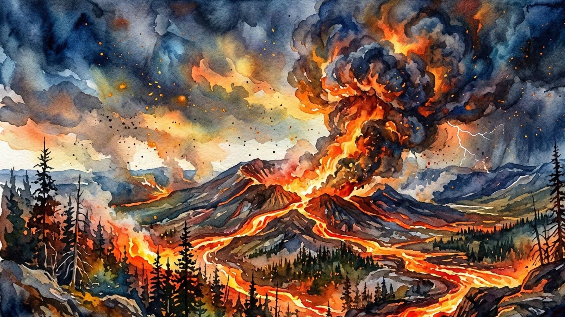 Un estallido comparable al de Tambora en Yellowstone provocaría una fuerte reducción de la luz solar, daños en la agricultura y afectaciones extensas en Estados Unidos y Canadá (Imagen Ilustrativa Infobae)